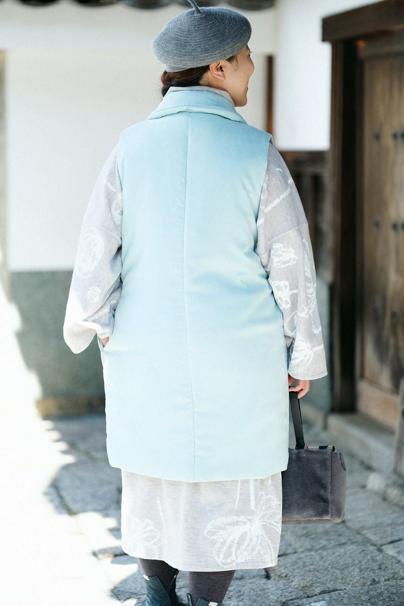 Faux-Nubuk Nagajinbaori (Nagajinbaori) Füllung (Nakawataawase) / Flaschenblick (Kamenozoki)