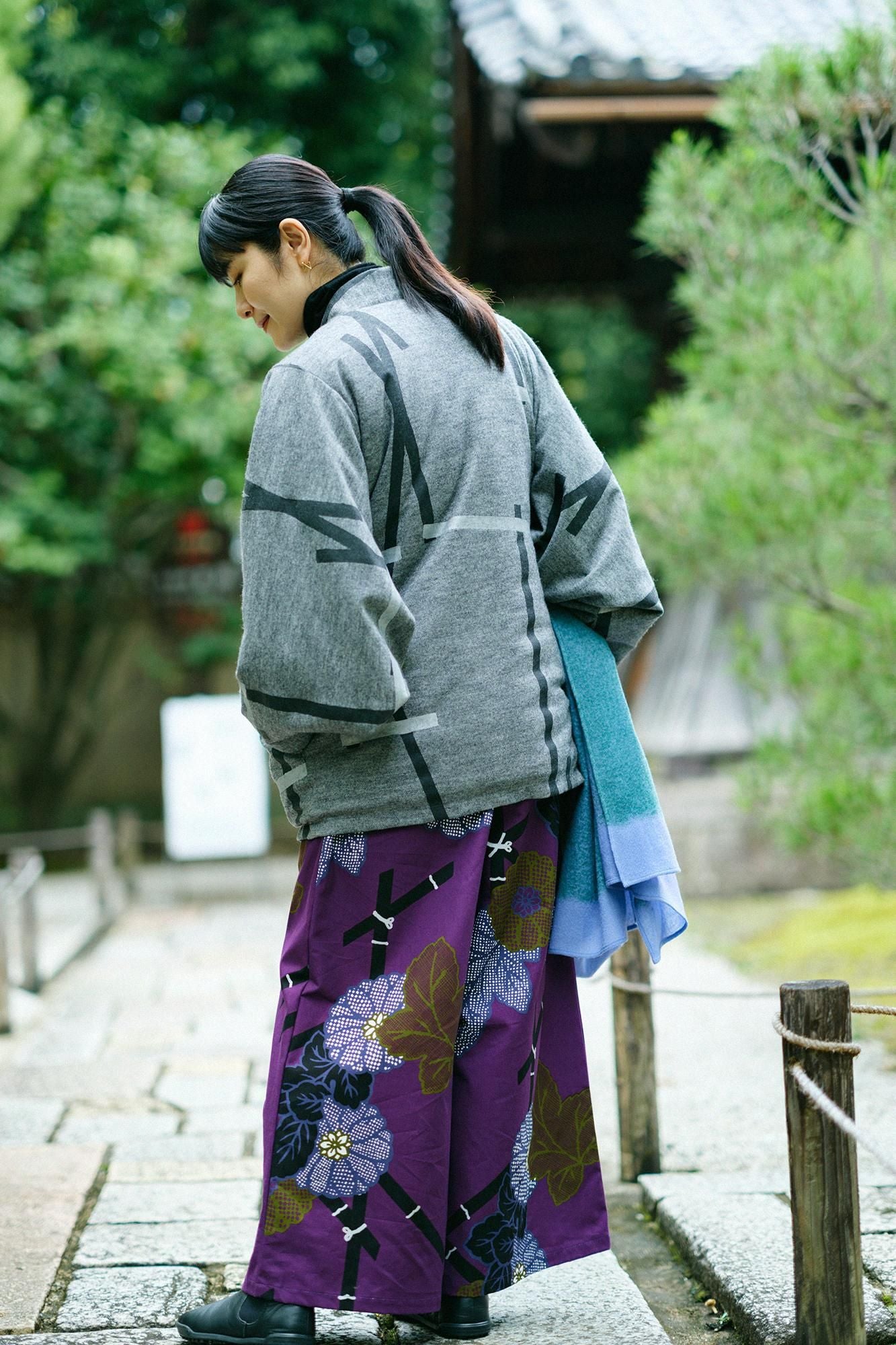 Kersey Edition Naginata Karabaori (Nagina Karabaori) Füllung (Nakawataawase) / Tobi (Tobi) Grau meliert (Mokuhai)
