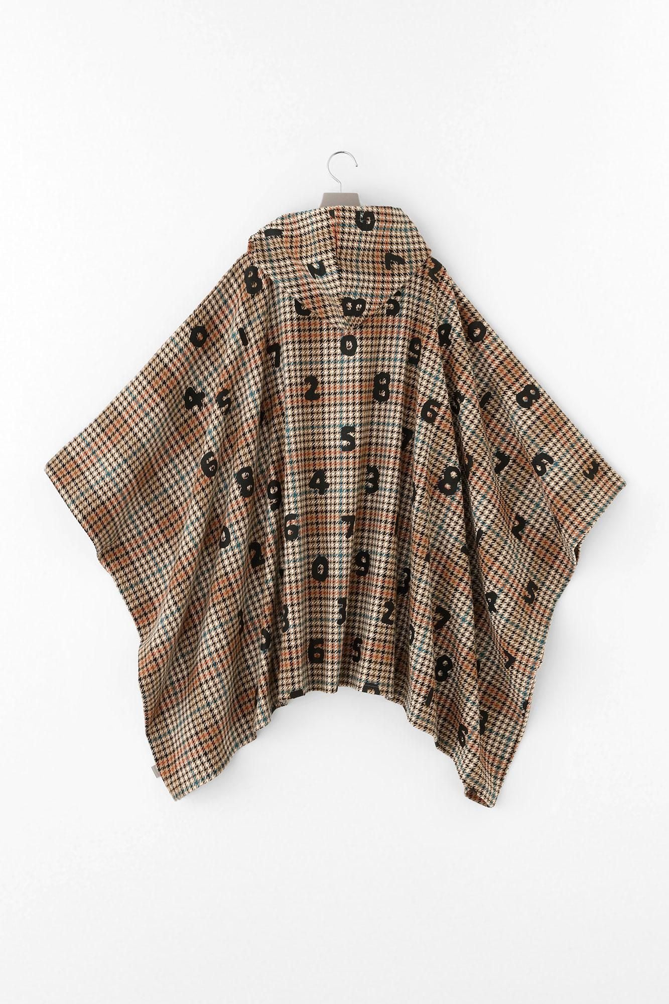 BALLI Twill BIKE Poncho／SO-SU-Uand Blank Cream Check 