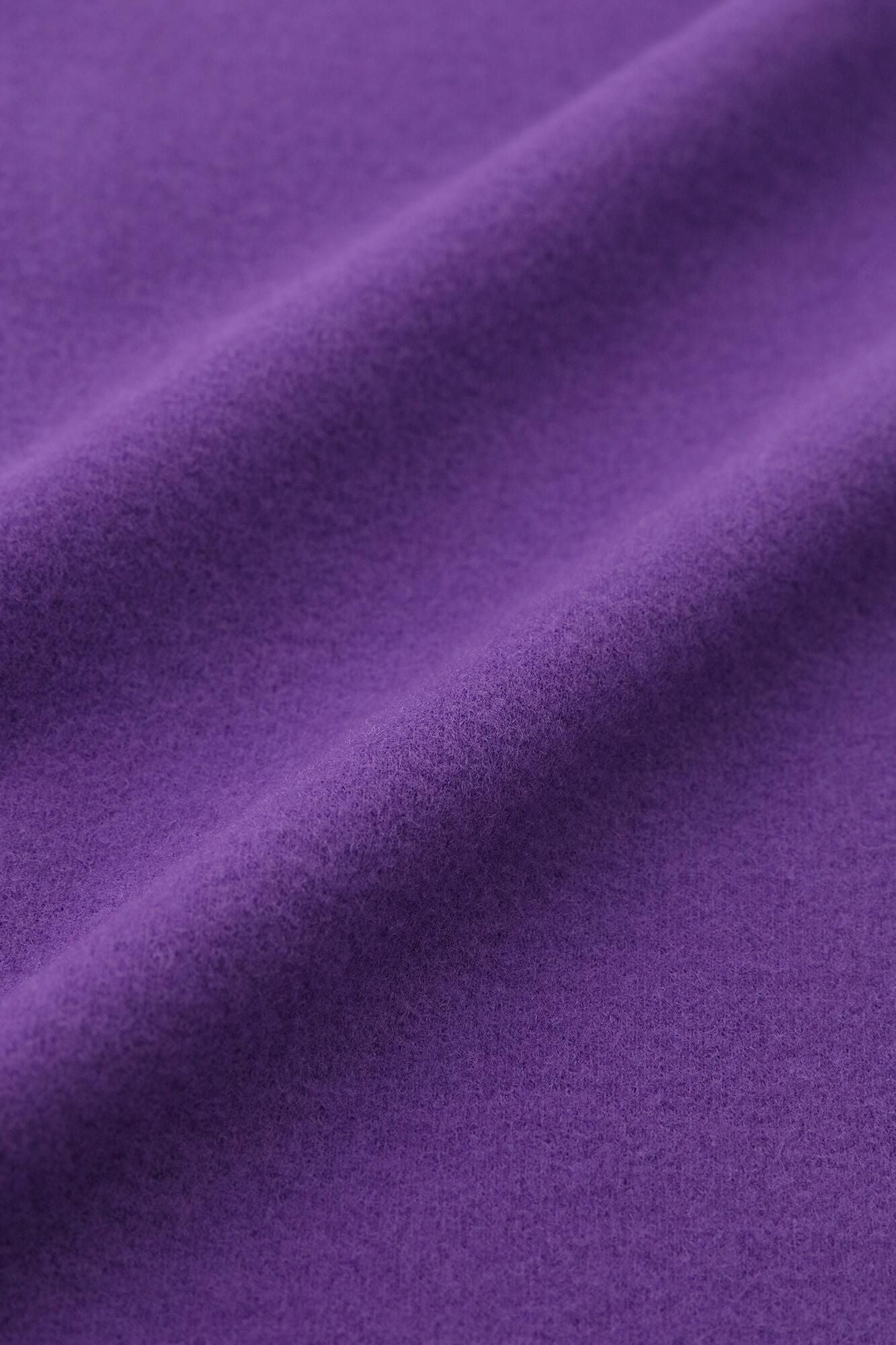 Melton Smooth Stand Collar Light Coat/Edo Murasaki