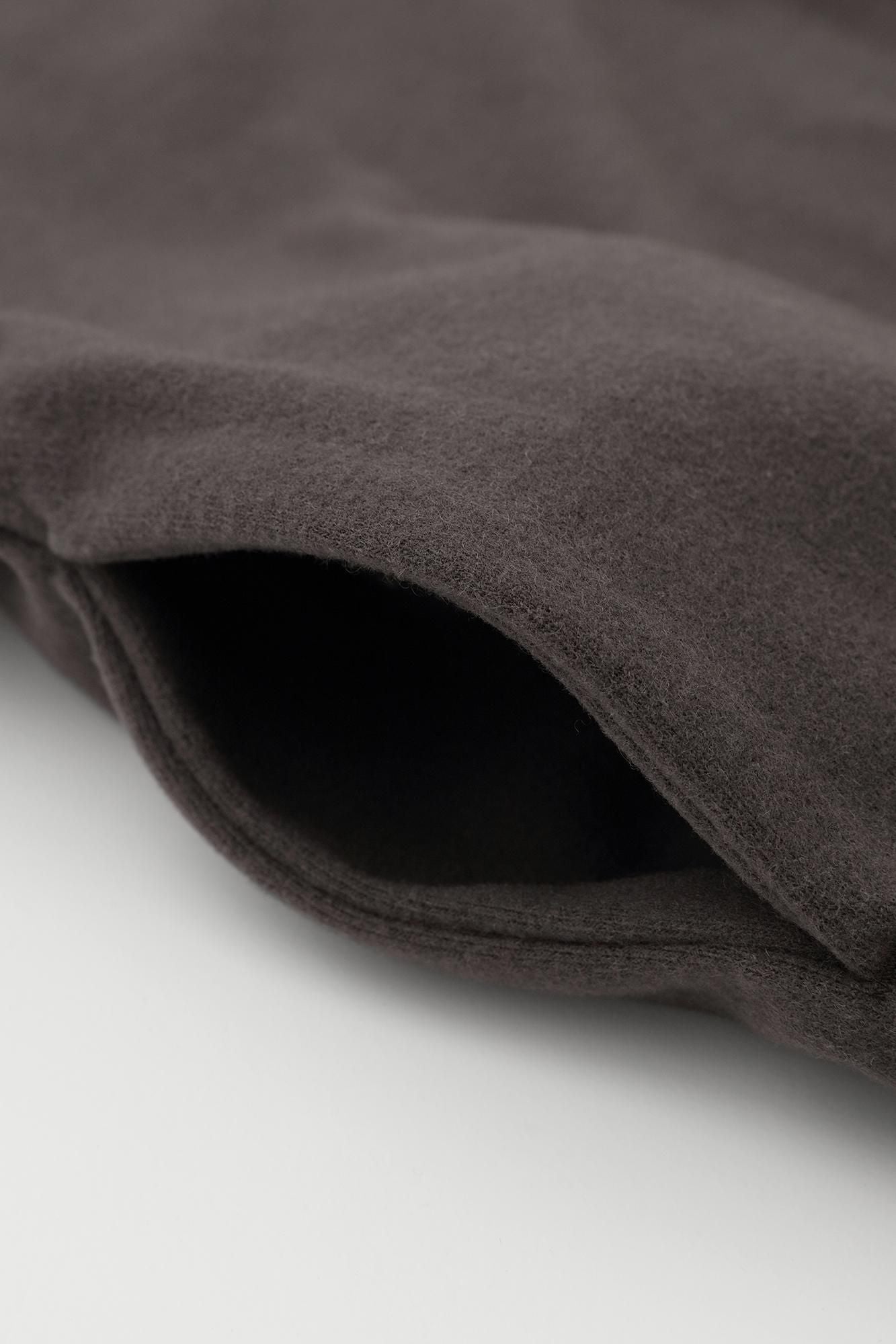 Melton Smooth Stehkragen, heller Mantel/Rußfarbe