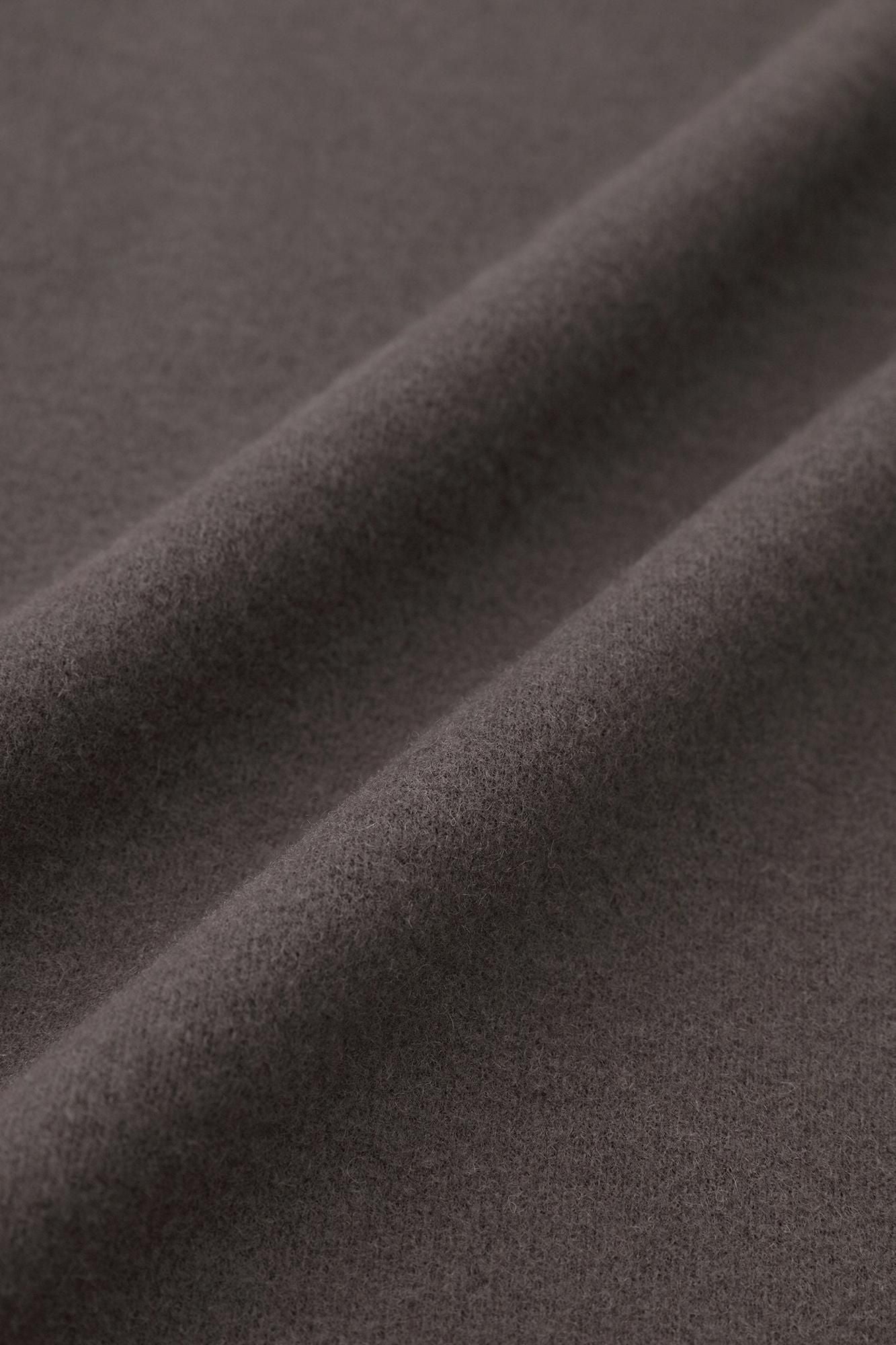 Melton Smooth Stehkragen, heller Mantel/Rußfarbe