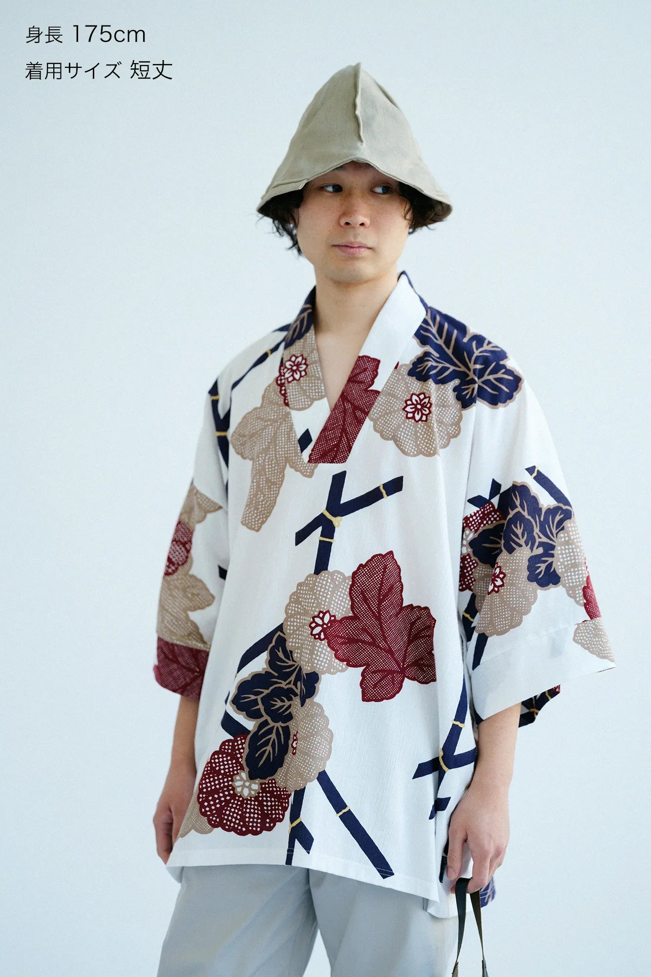 高島縮 20/20 長風靡（ながふうび）／籬菊模様（まがきぎくもよう） 写し（うつし）