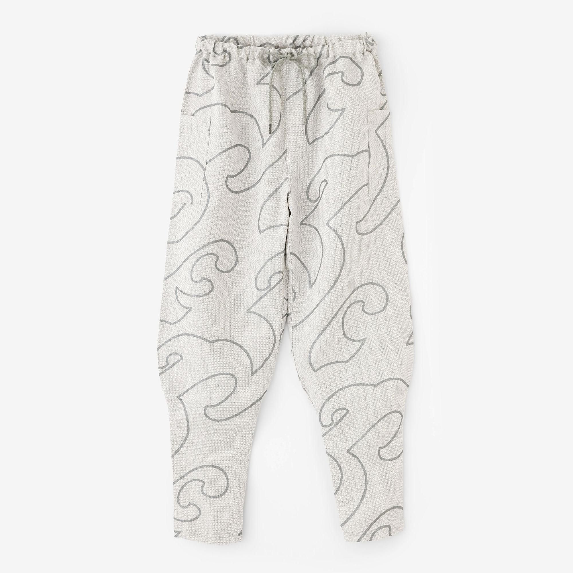 麻レーヨン ドビー織 裁付（たっつけ）えんゆう穿き／万波（まんぱ） 絹鼠（きぬねず）