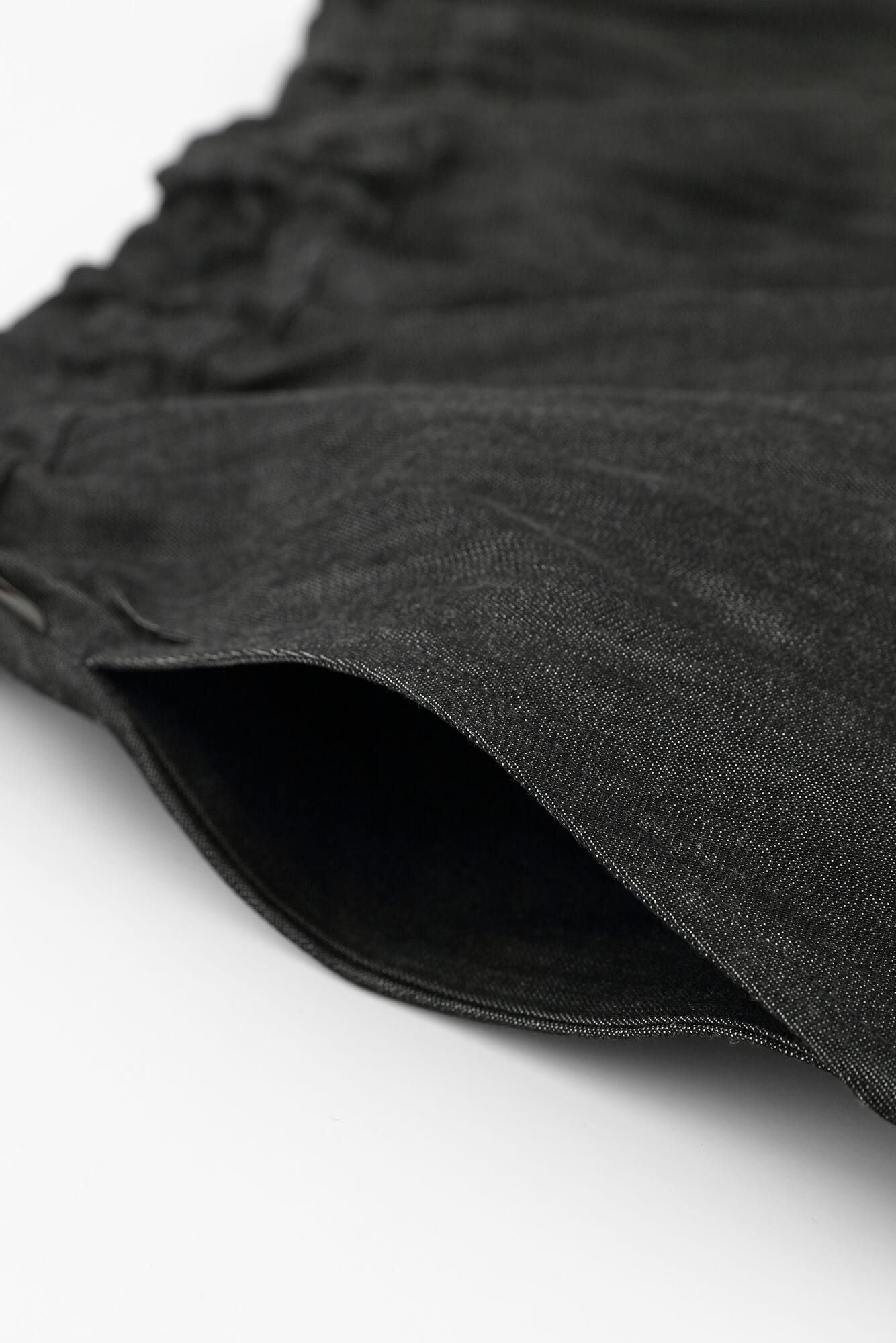 Cotton Tencel Heather Black / Daimonji Sarouel Pants Heather Black
