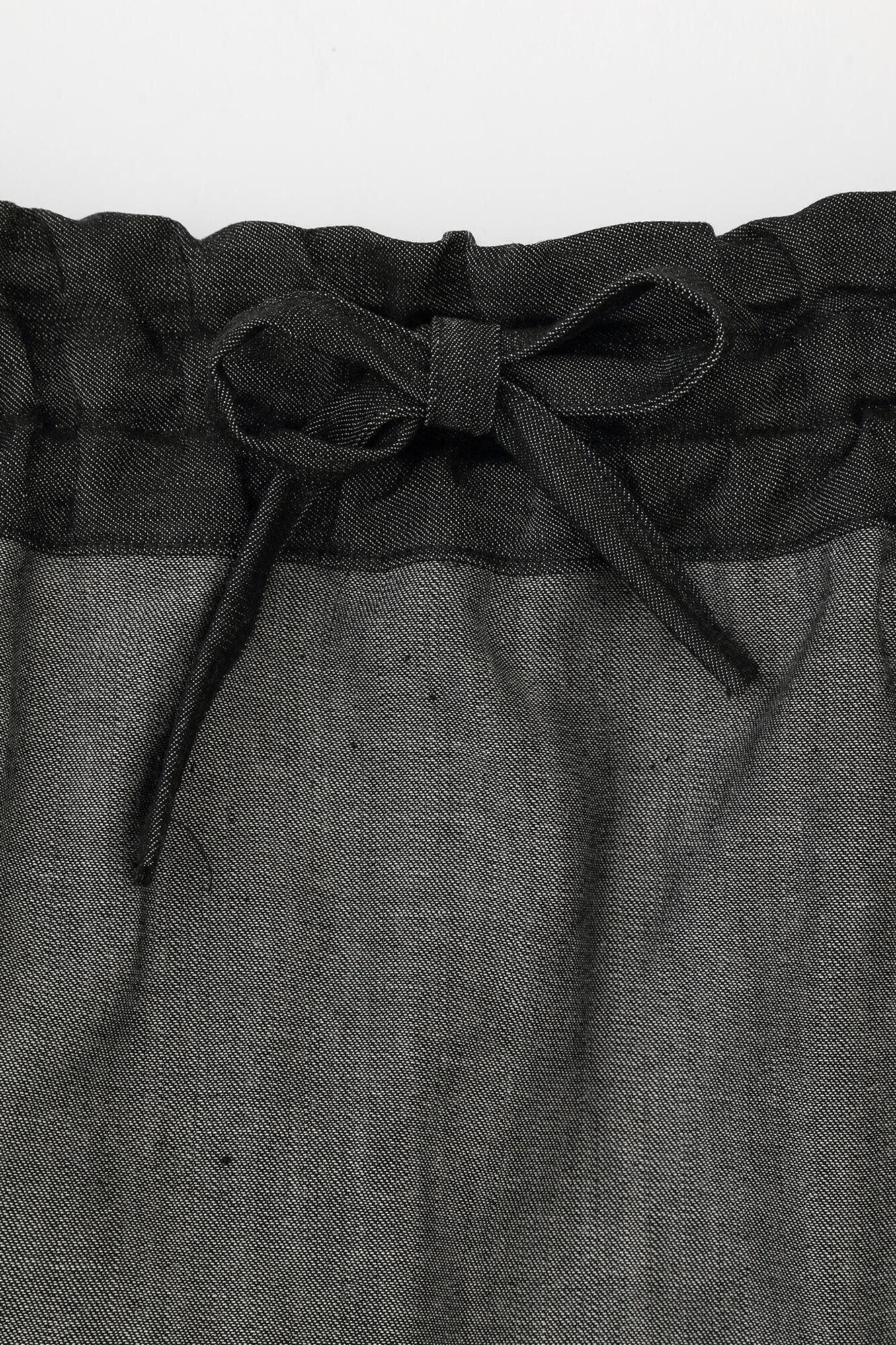 Cotton Tencel Heather Black / Daimonji Sarouel Pants Heather Black