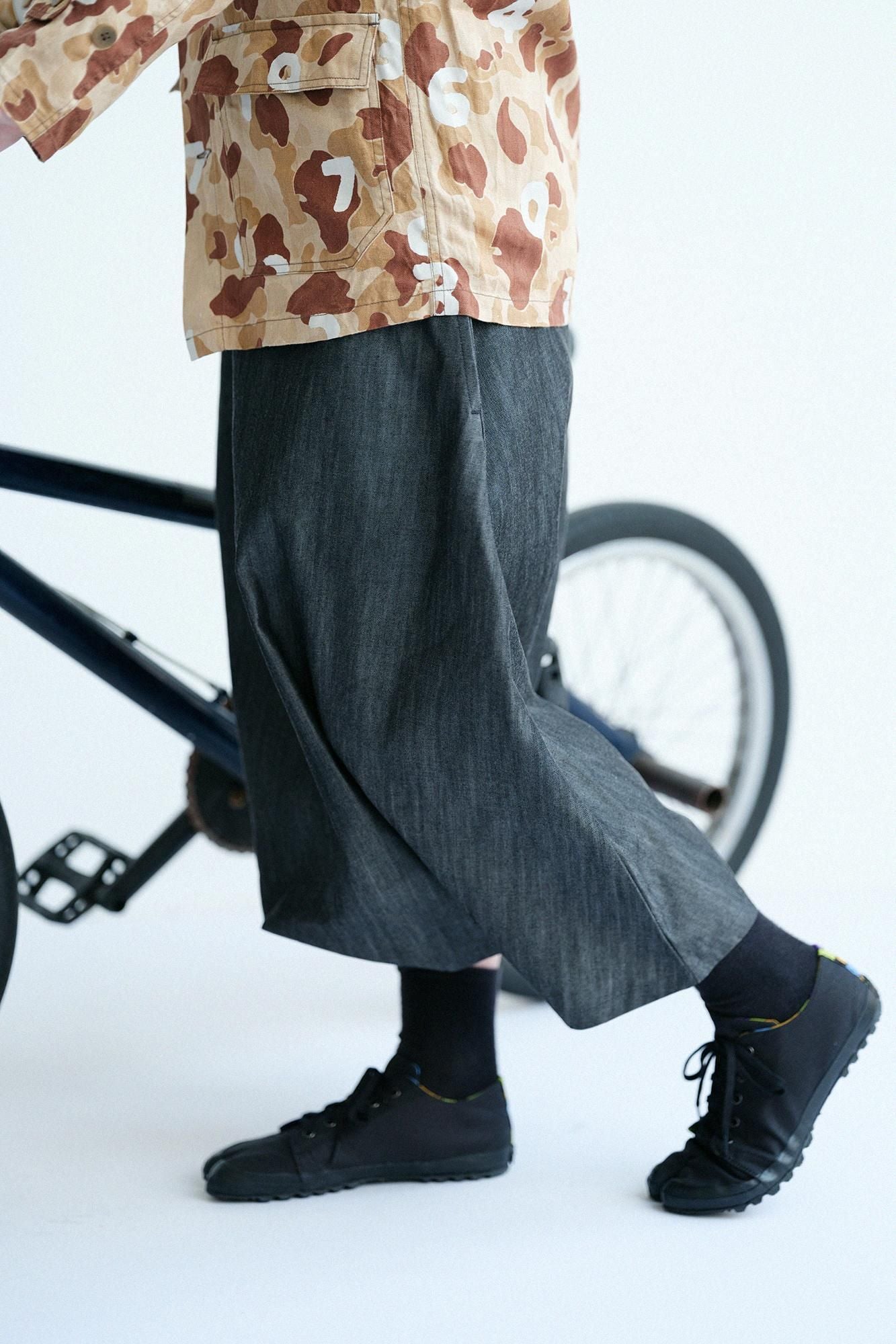 Cotton Tencel Heather Black / Daimonji Sarouel Pants Heather Black