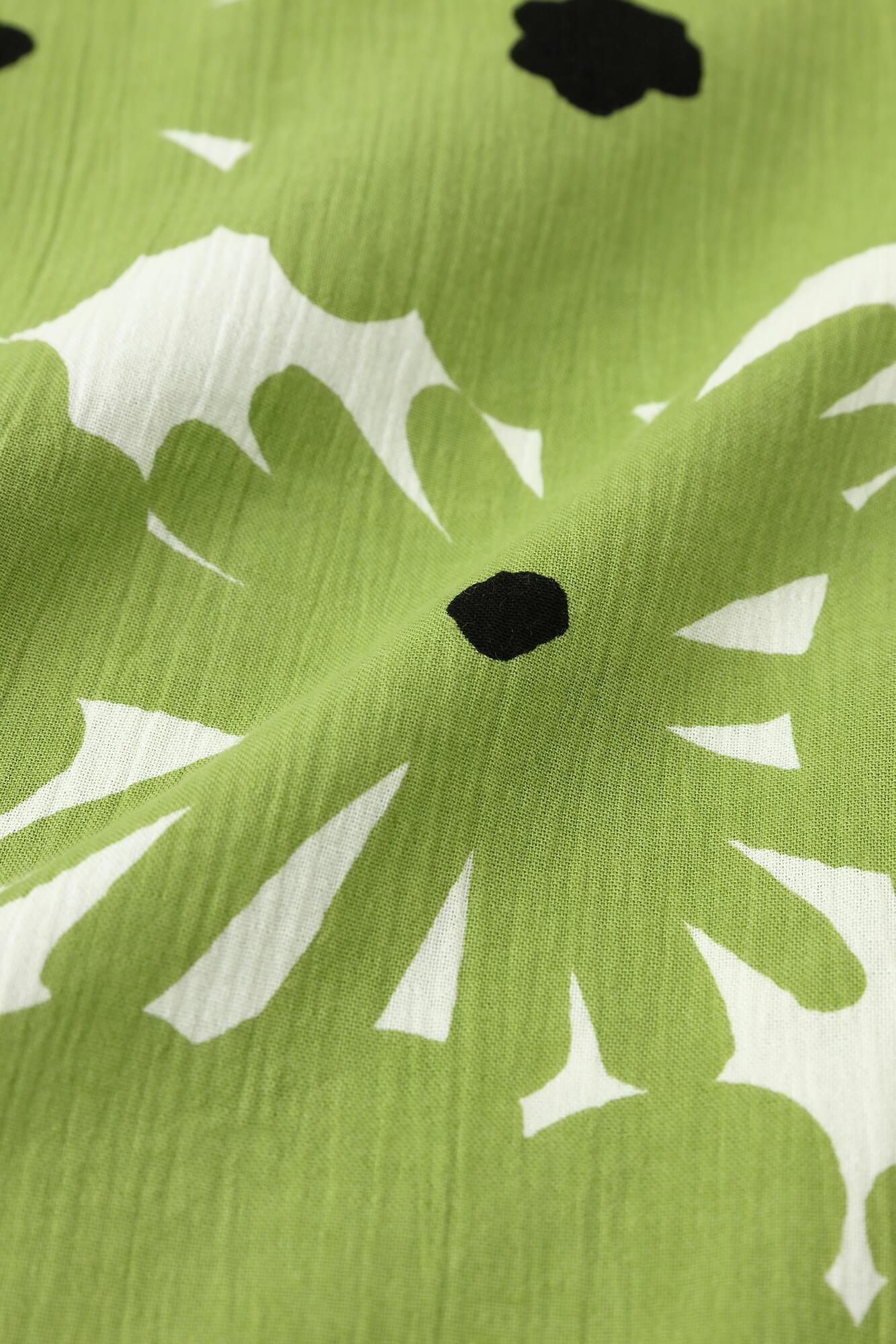 【net限定】高島縮 20/20 半袖シャツ／おおらか 萌黄（もえぎ）