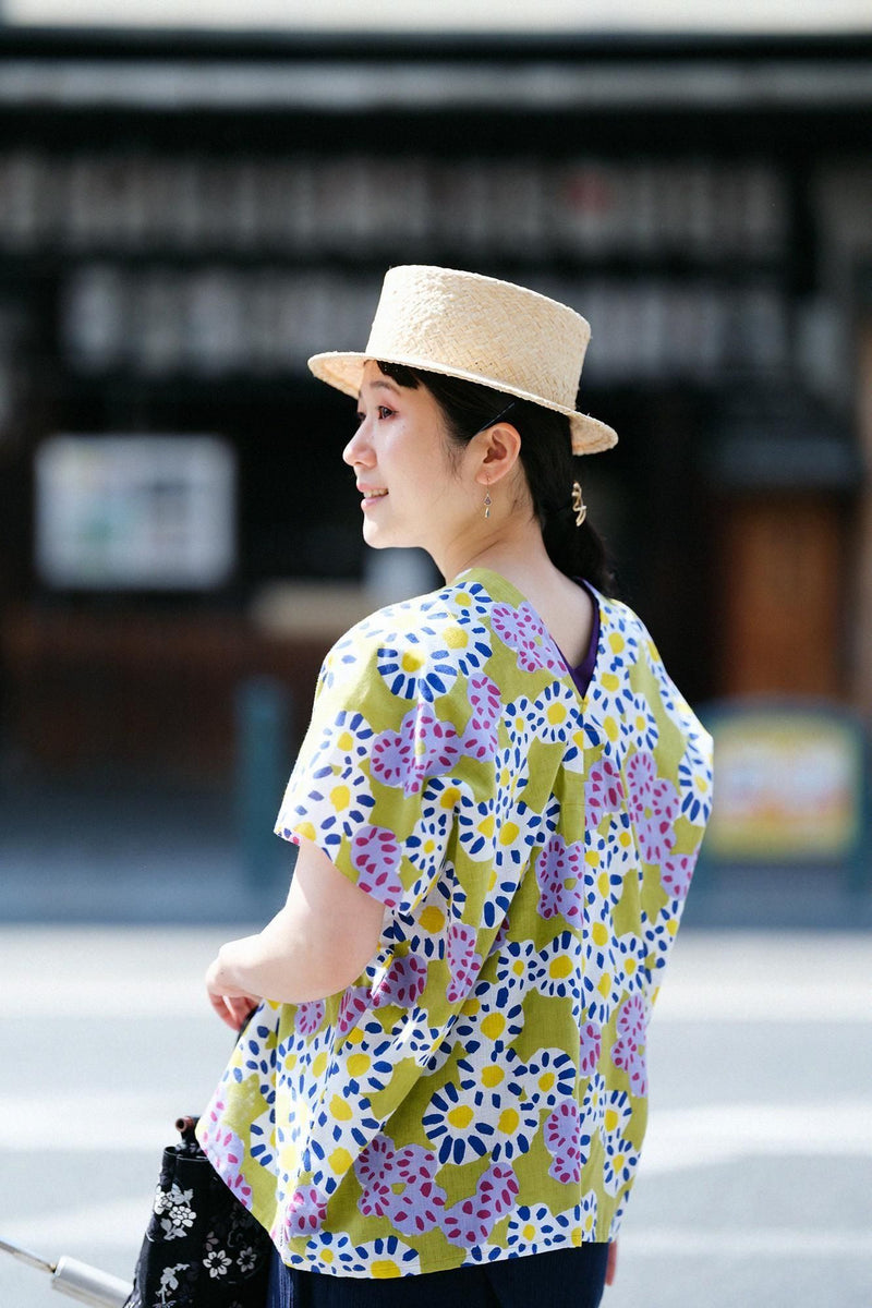 伊勢木綿 文 四角衣 二つ身