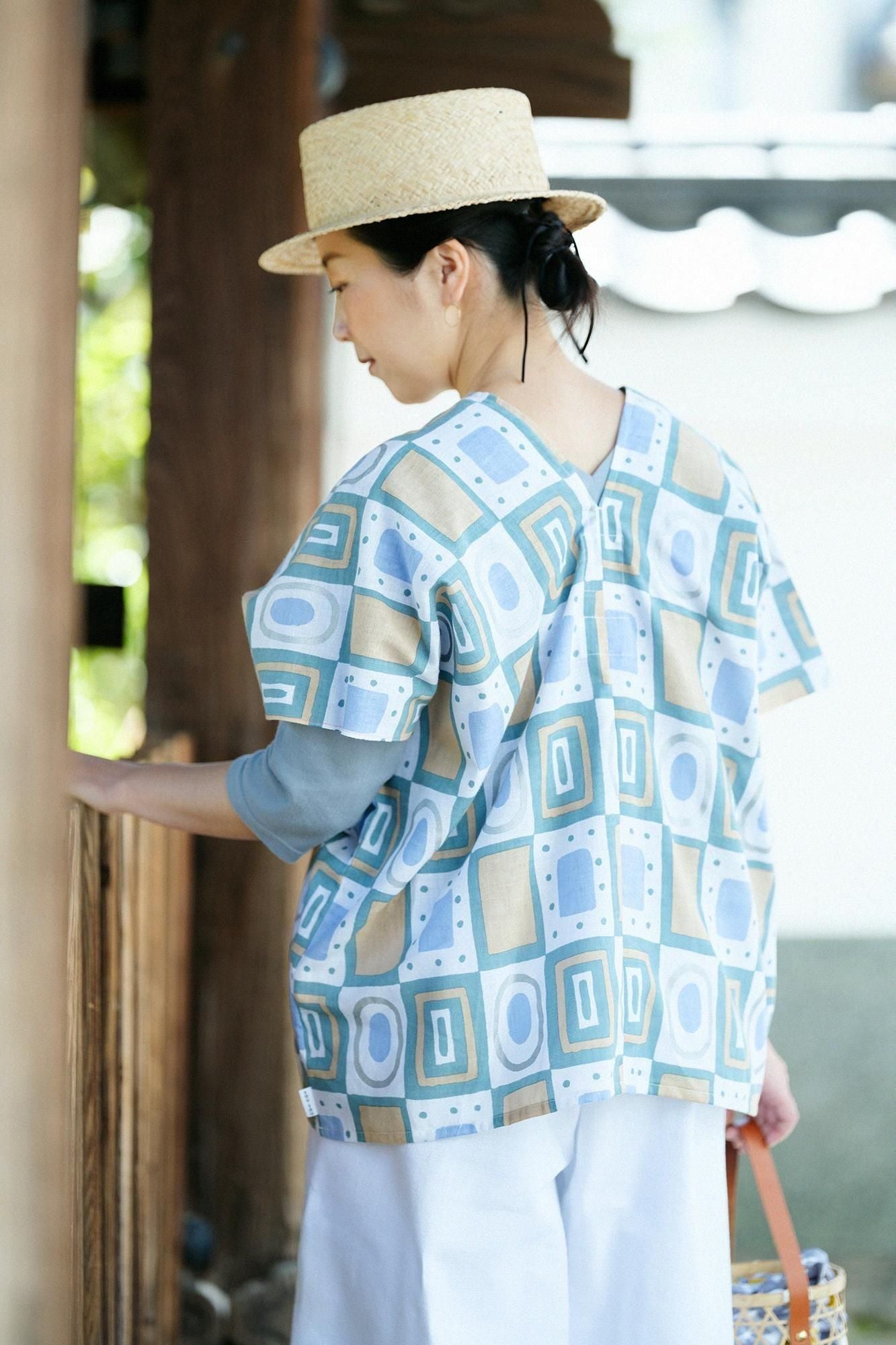 ISE棉文文字（BUN）方形衣服（正方形）两件车身/王牌（Kirifuda）