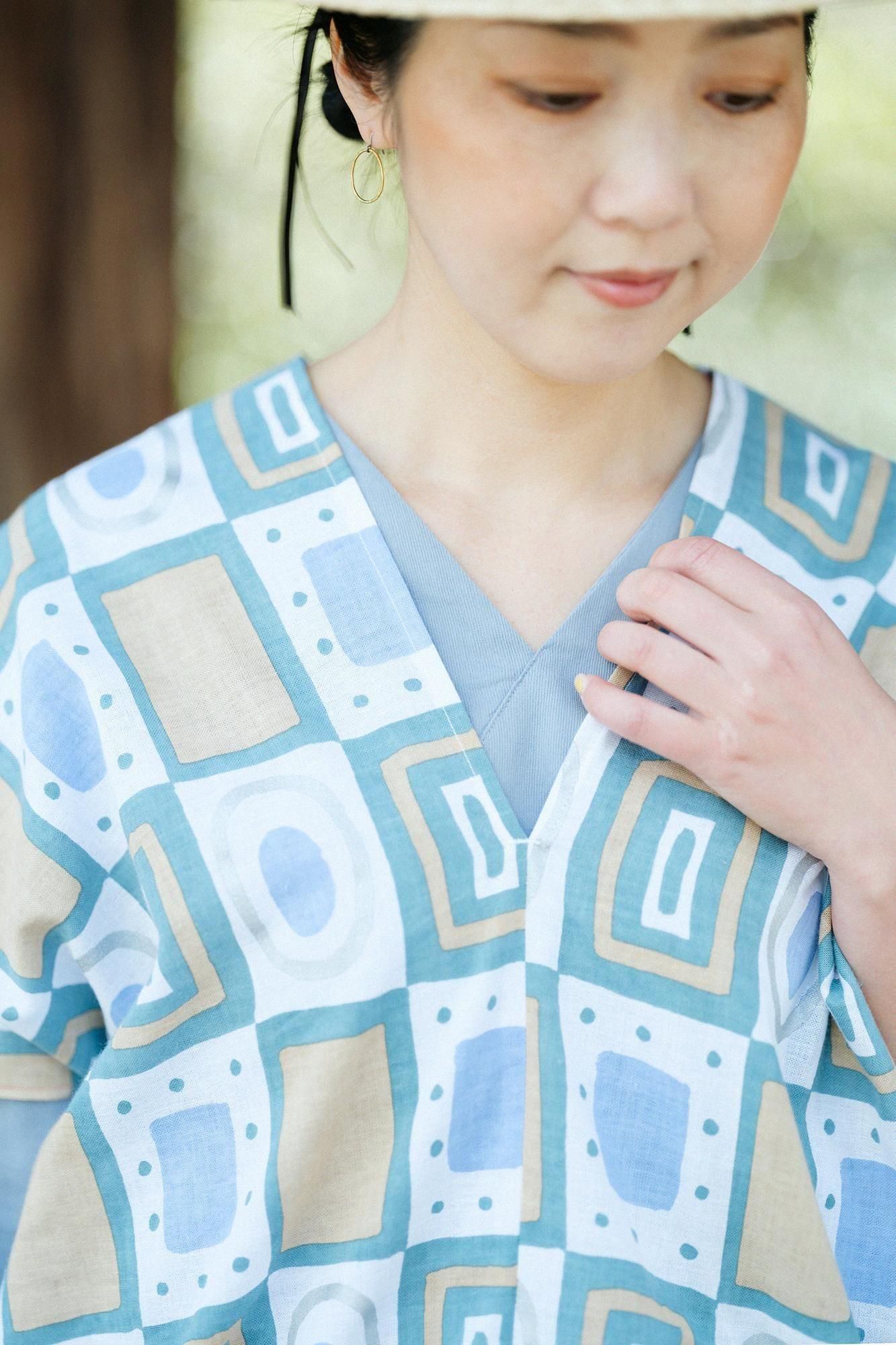 ISE棉文文字（BUN）方形衣服（正方形）两件车身/王牌（Kirifuda）