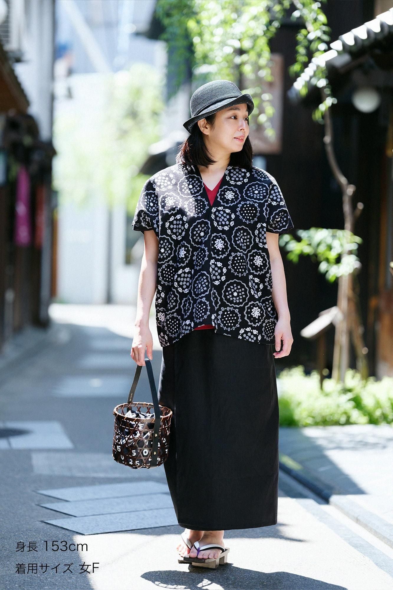 伊势木纹、发髻、方衣、两件/花刺绣