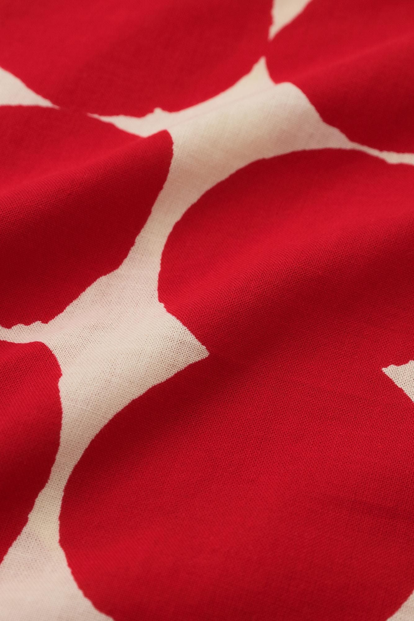 이세모멘 분 사각형옷 후타츠미／오하지키 밀키 흰색 x 깊은 주홍색