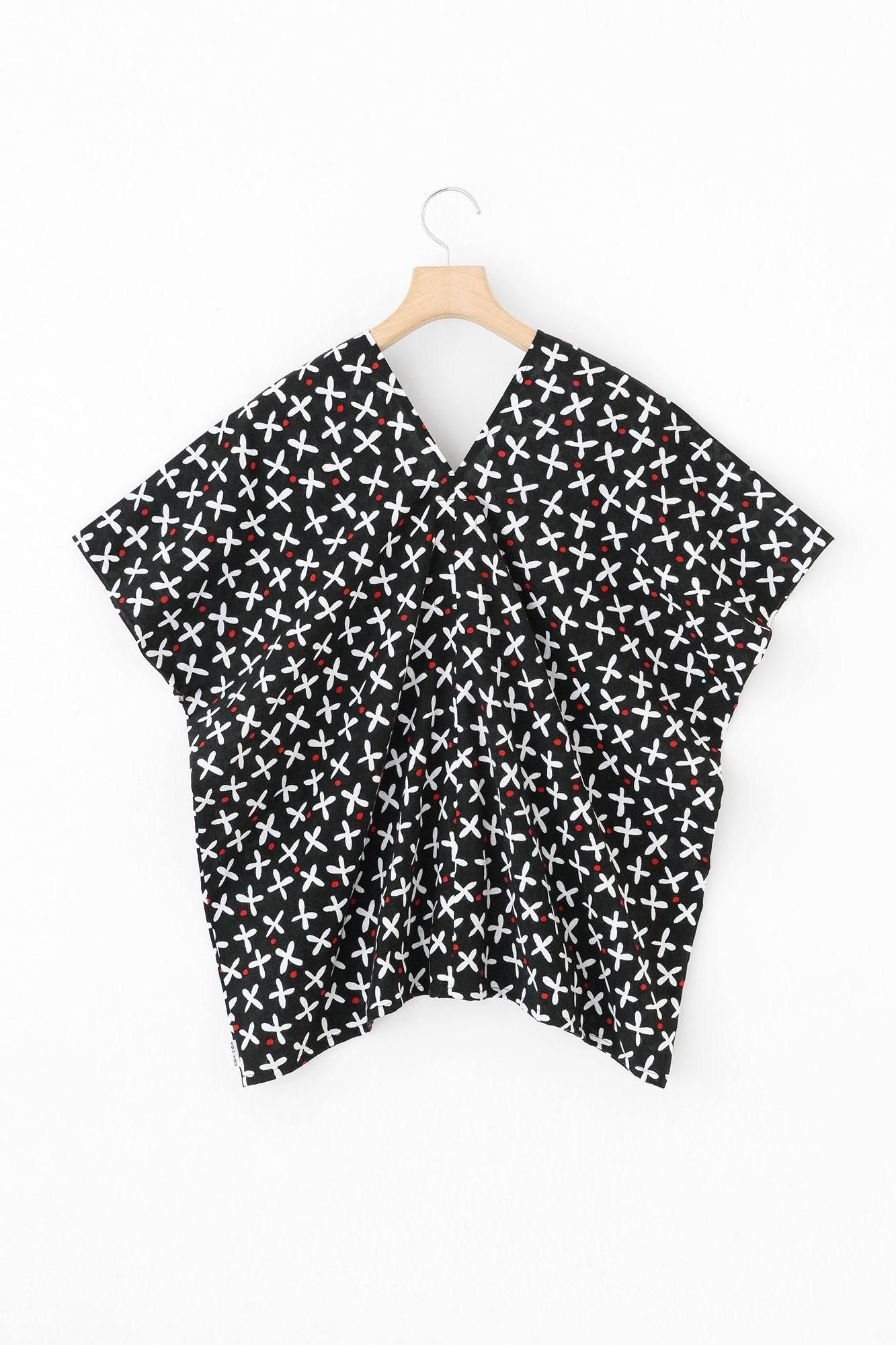 이세모멘 분 사각형옷 후타츠미／스즈시로 풀 검은색