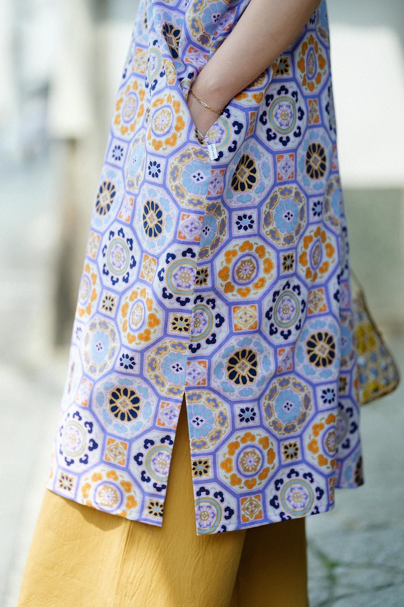 이세모멘 분 직사각형 원피스 후타츠미(후타츠미)/카레이 베니후지로