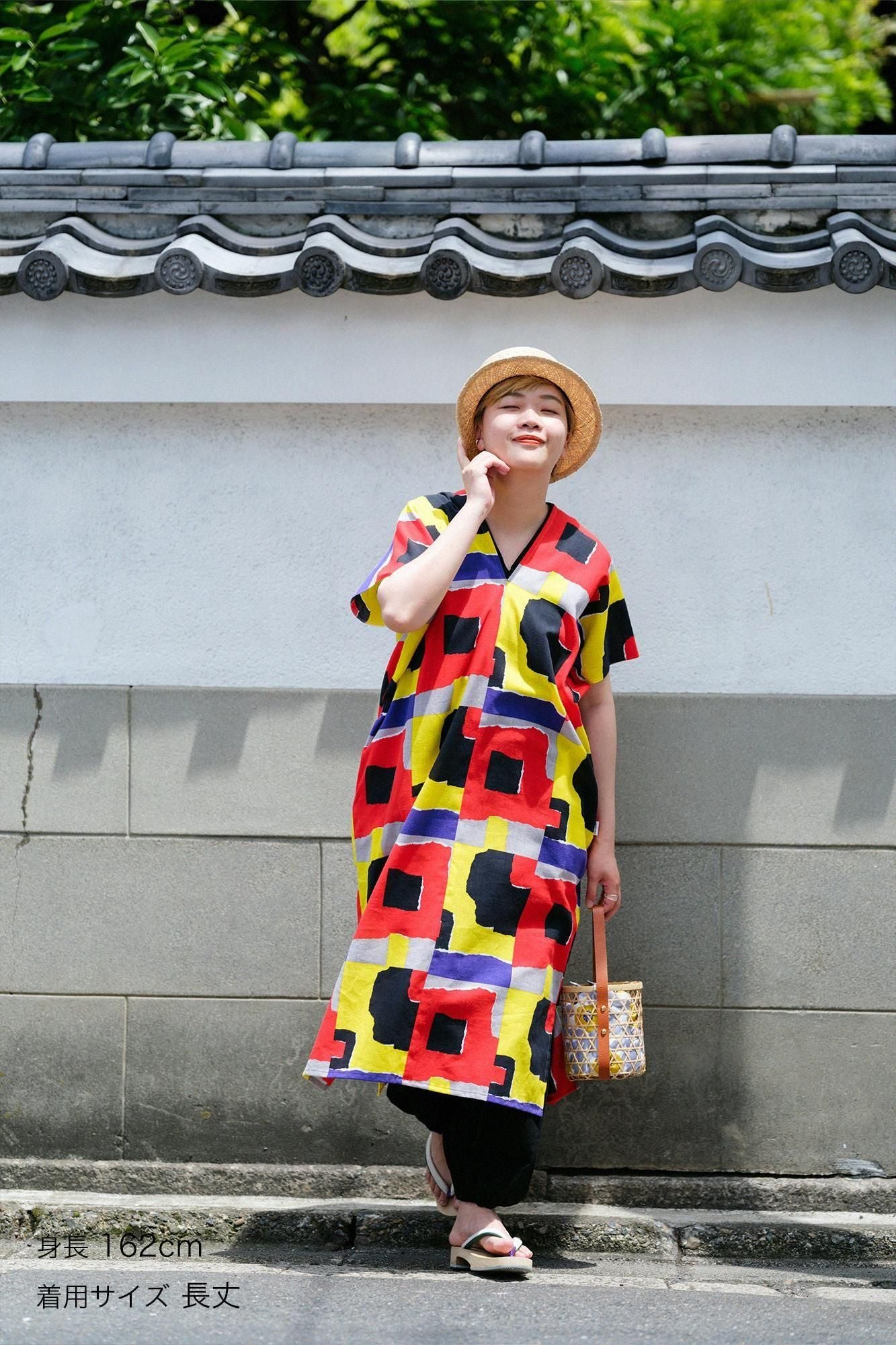 【online한정】이세모멘 분 직사각형 원피스 후타츠미(후타츠미)/여름