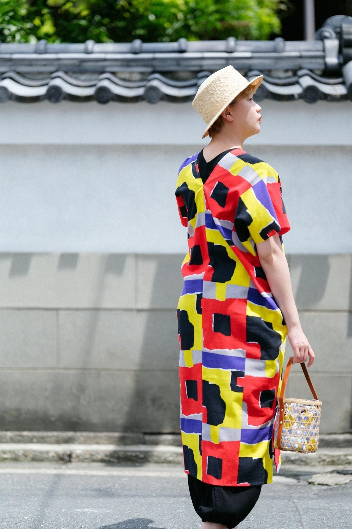 【online한정】이세모멘 분 직사각형 원피스 후타츠미(후타츠미)/여름