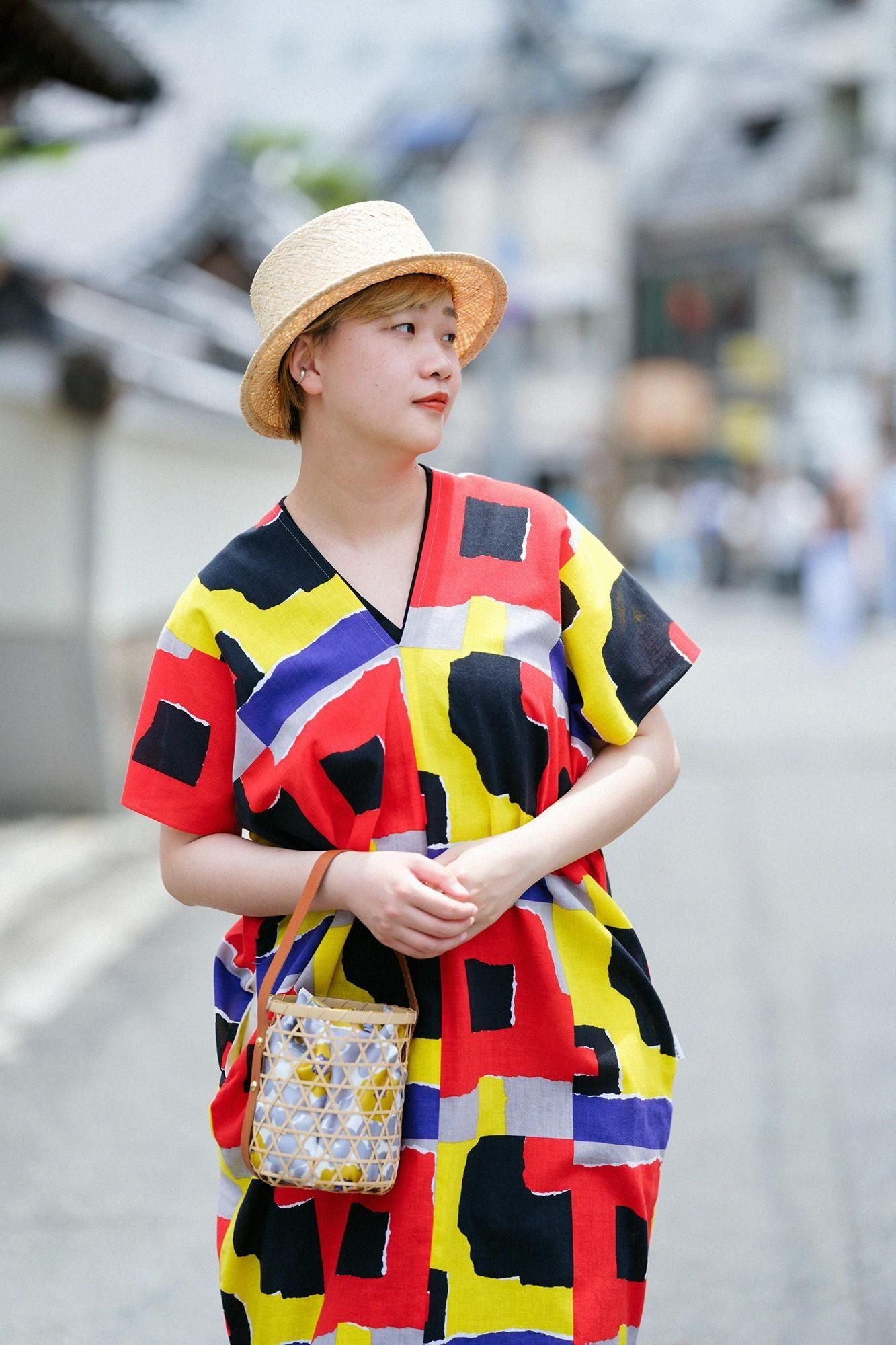 【online한정】이세모멘 분 직사각형 원피스 후타츠미(후타츠미)/여름