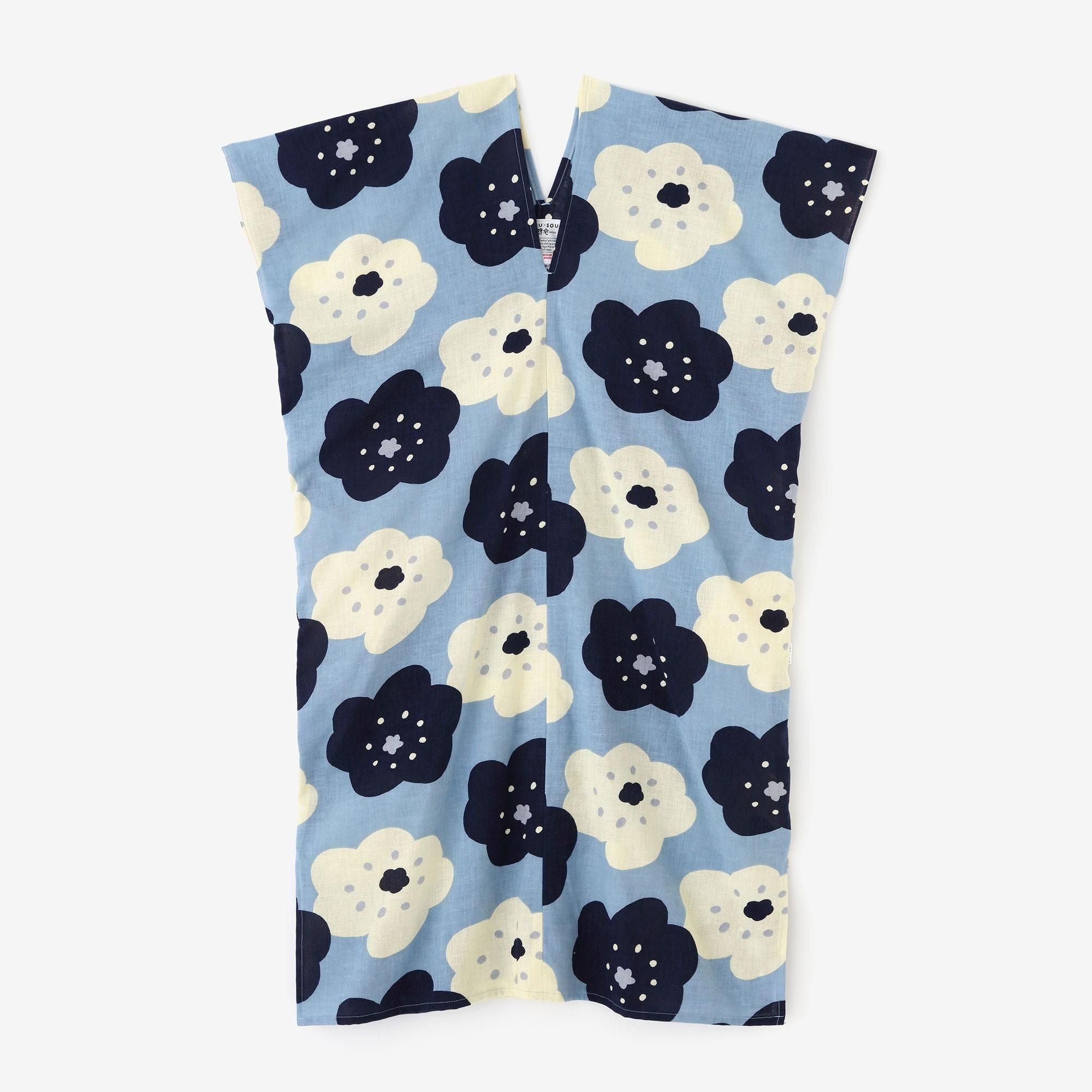 伊勢木綿 文（ぶん） 長方形衣（ちょうほうけい） 二つ身（ふたつみ）／ほほえみ 浅縹（あさはなだ）