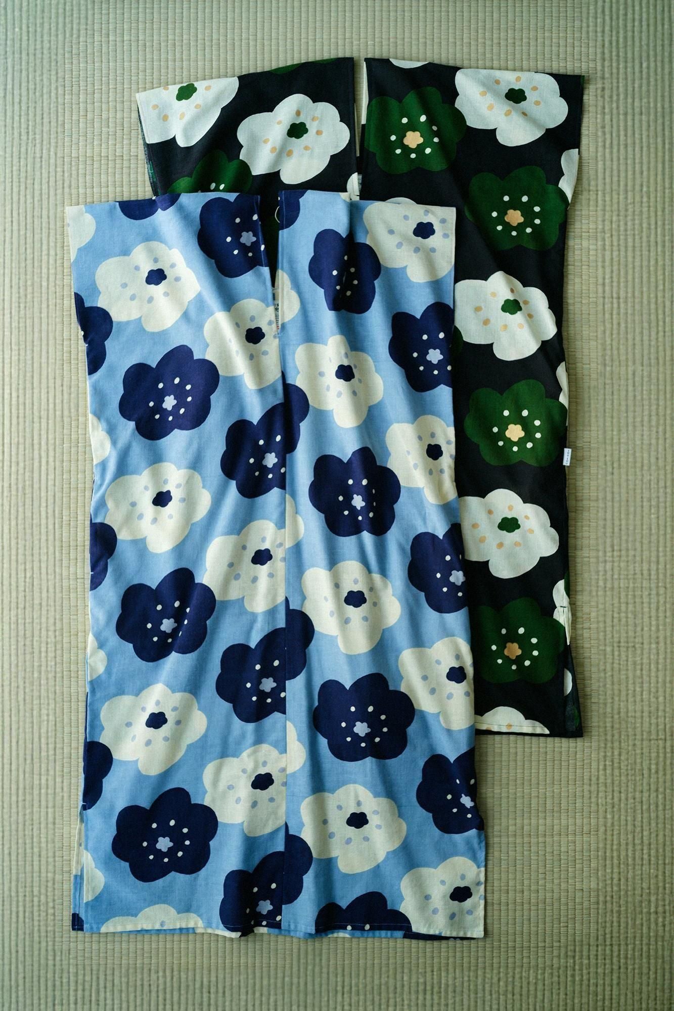 이세모멘 분 직사각형 원피스 후타츠미(둘)/호호에미 검은색