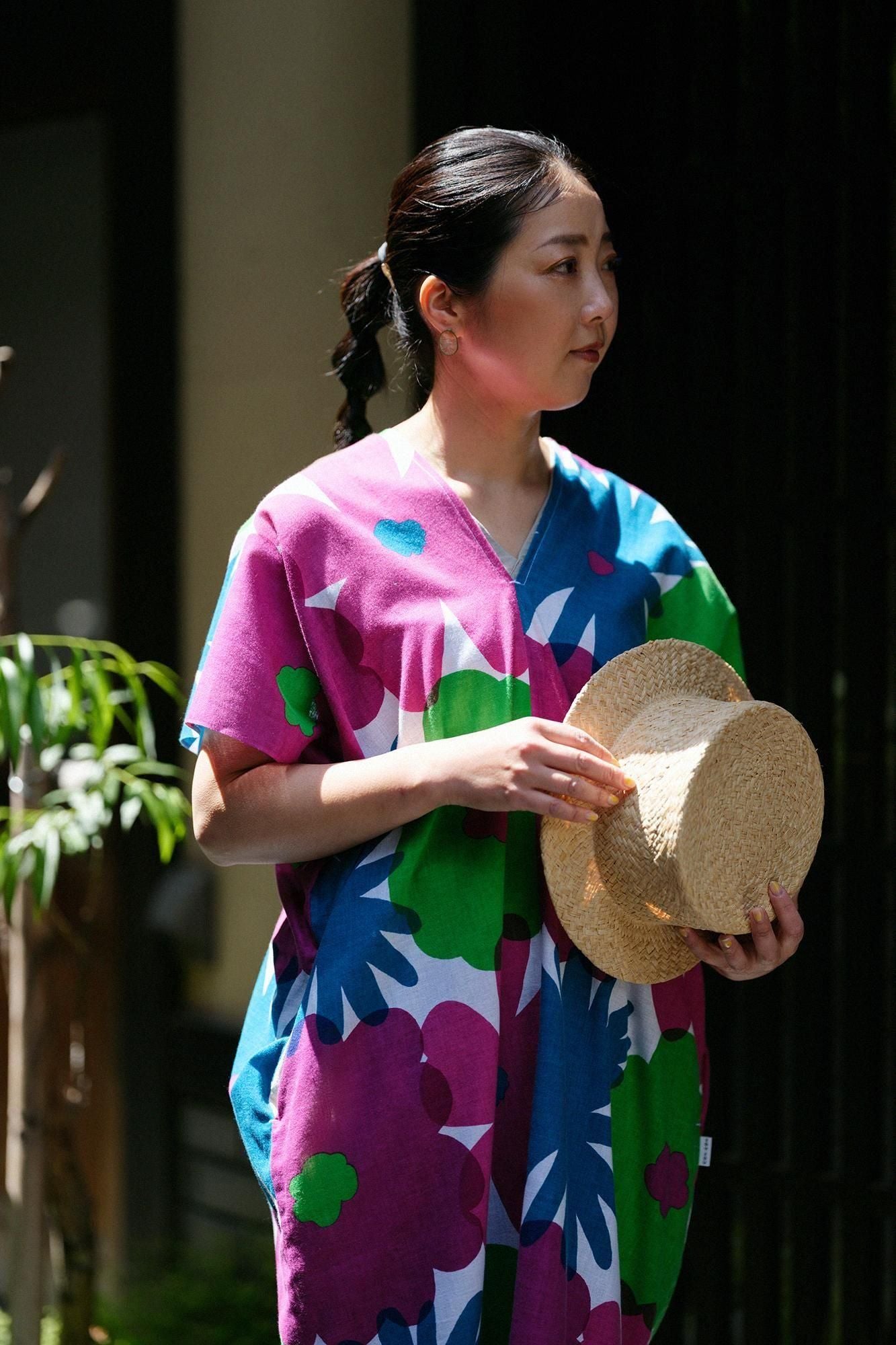 이세모멘 분 직사각형 원피스 후타츠미(둘)/오오라카토리도리 류쿄