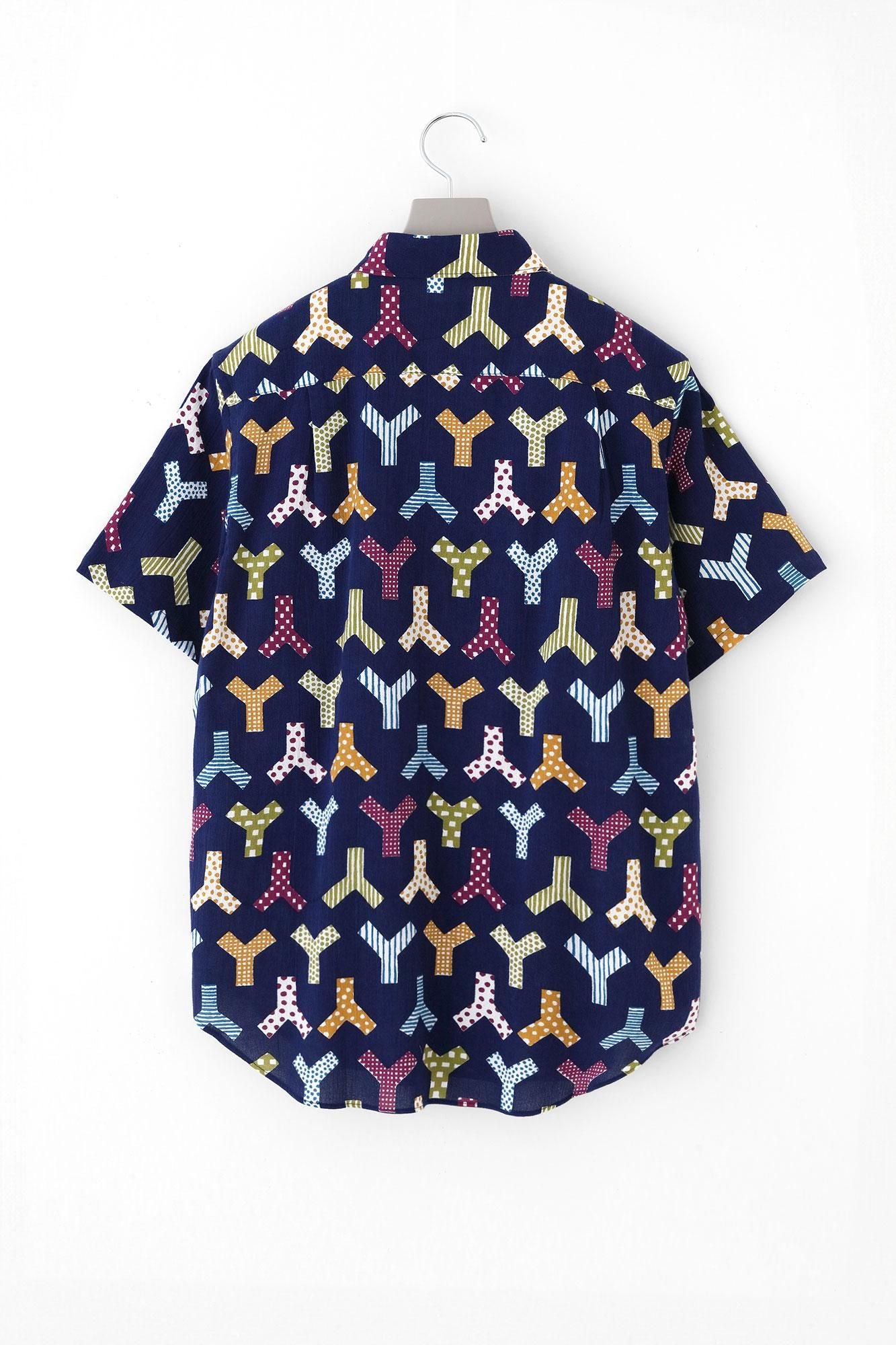 高島縮 20/20 半袖シャツ／人柄（ひとがら）