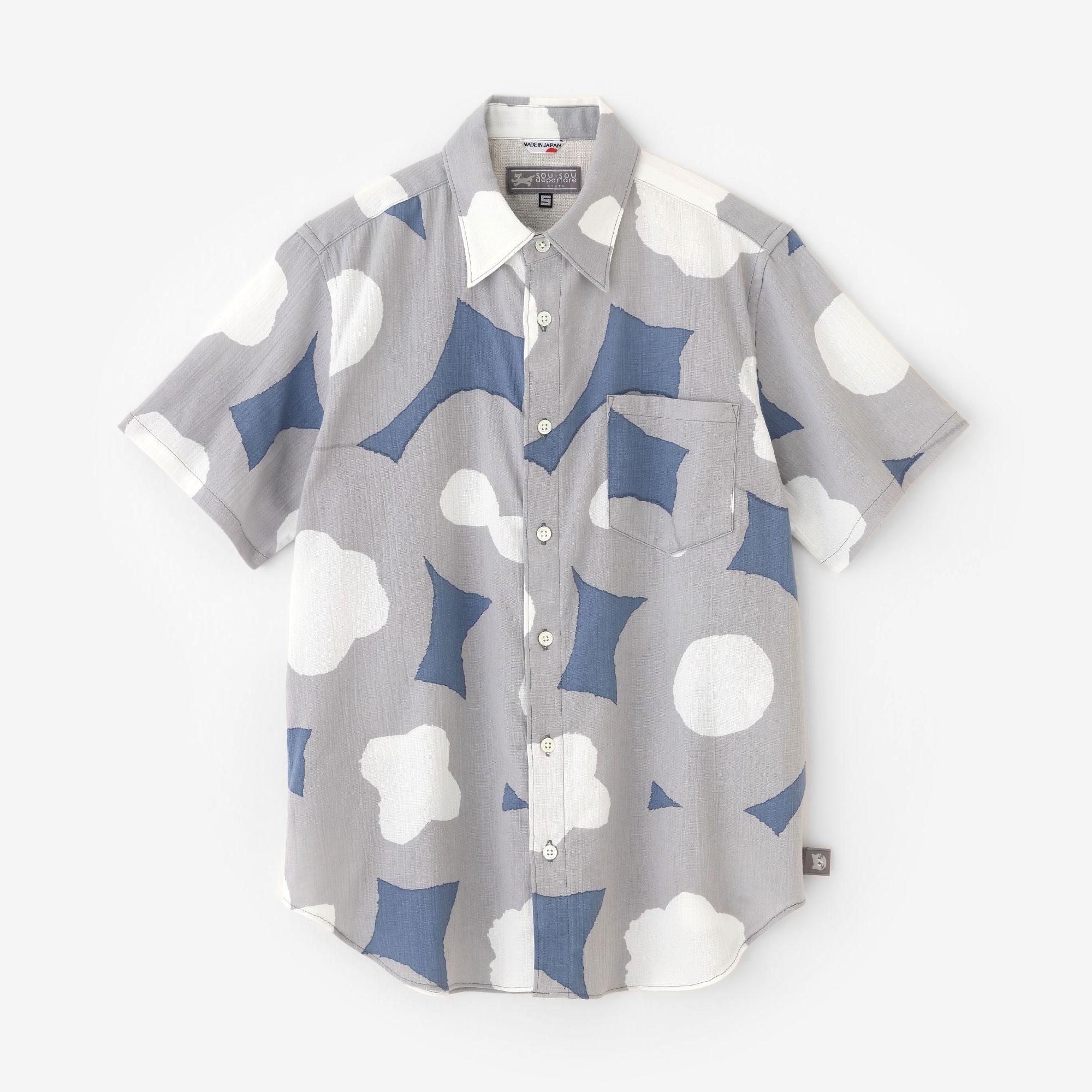 【net限定】高島縮 20/20 半袖シャツ／可憐（かれん）