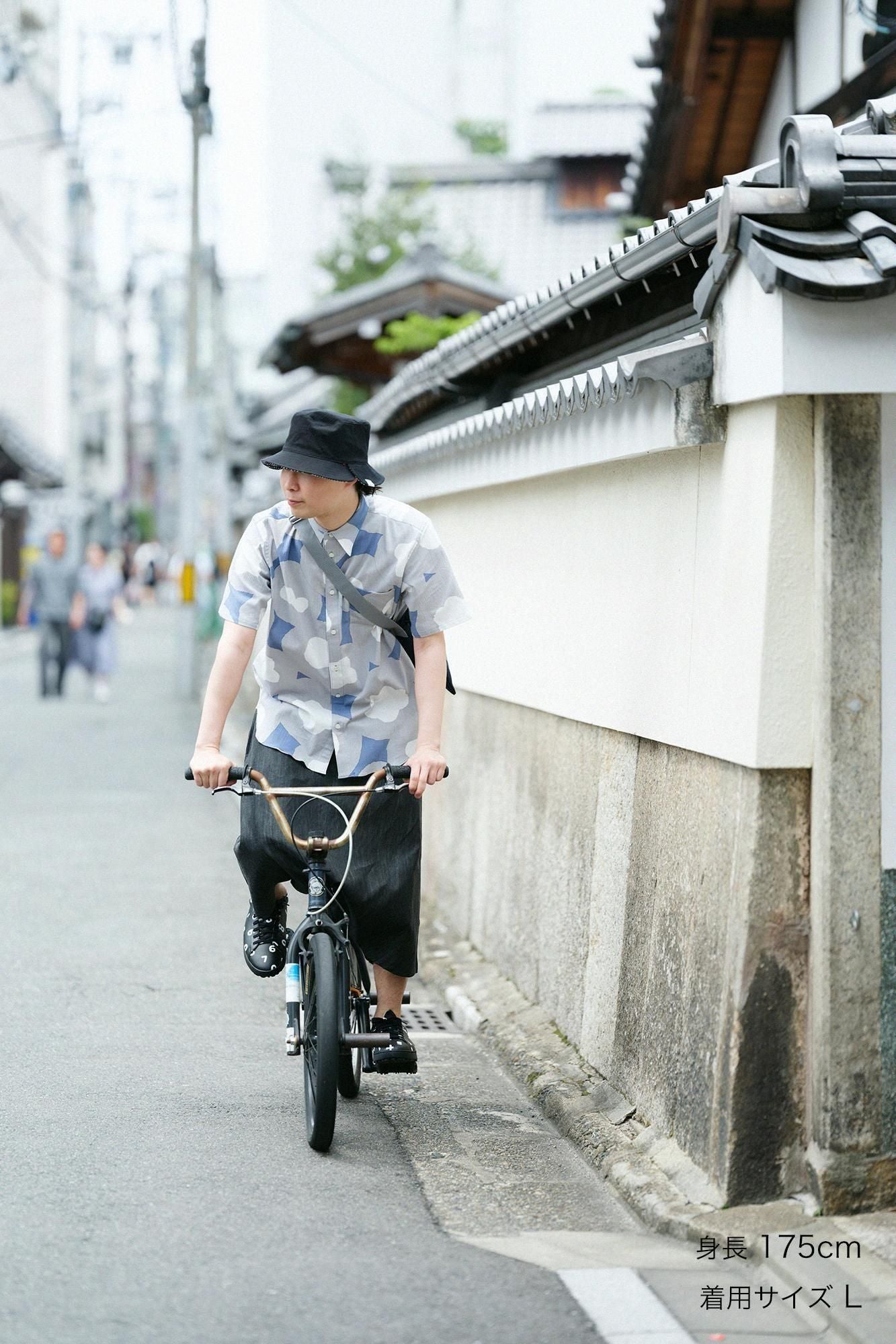 【net限定】高島縮 20/20 半袖シャツ／可憐（かれん）