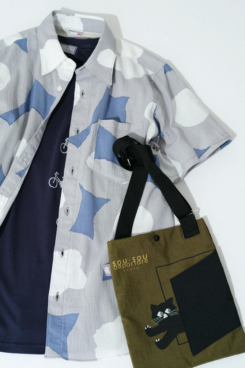 高島縮 半袖シャツ