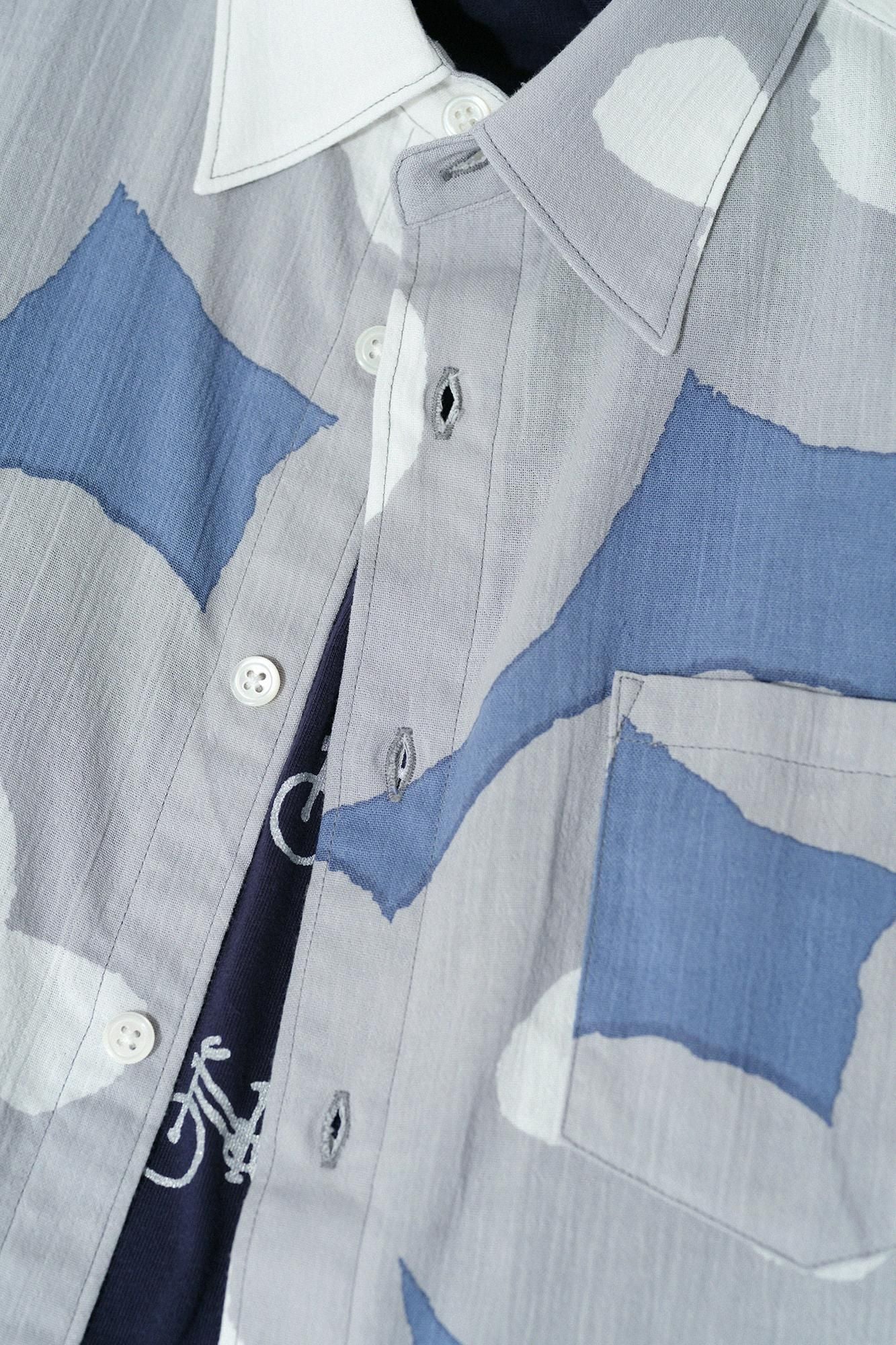 【net限定】高島縮 20/20 半袖シャツ／可憐（かれん）