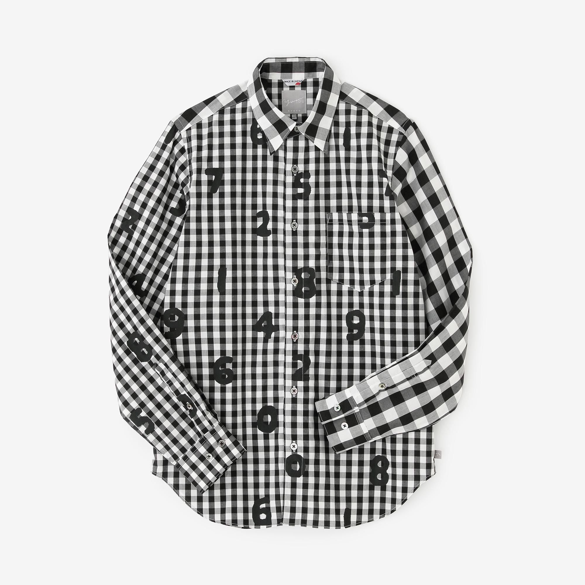 ギンガムチェックシャツ／SO-SU-U×ブラック