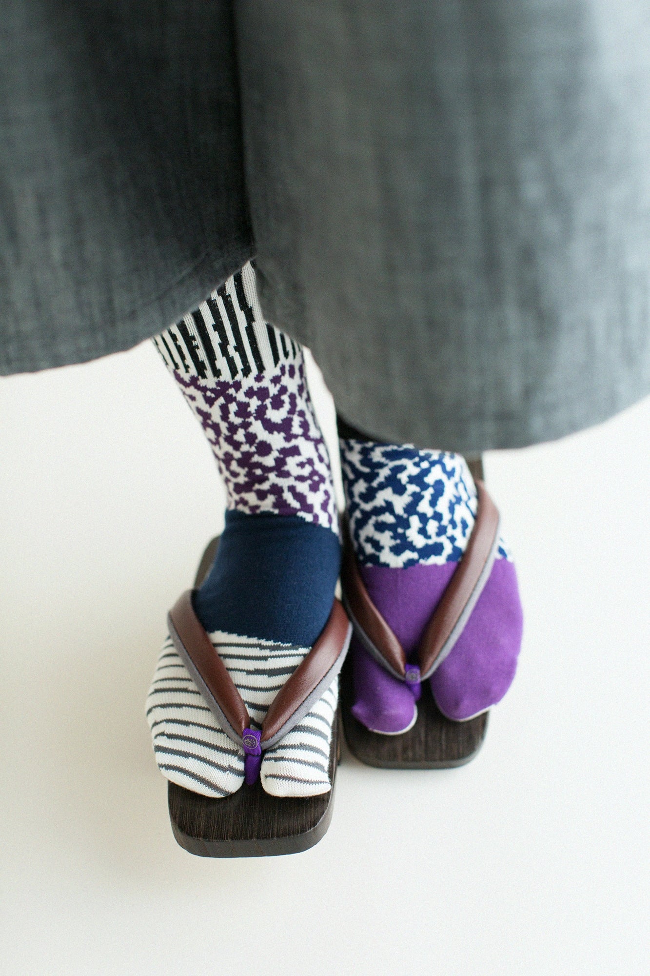 足袋下（膝下）／東山三十六峰 紫翠（しすい）【女性用】