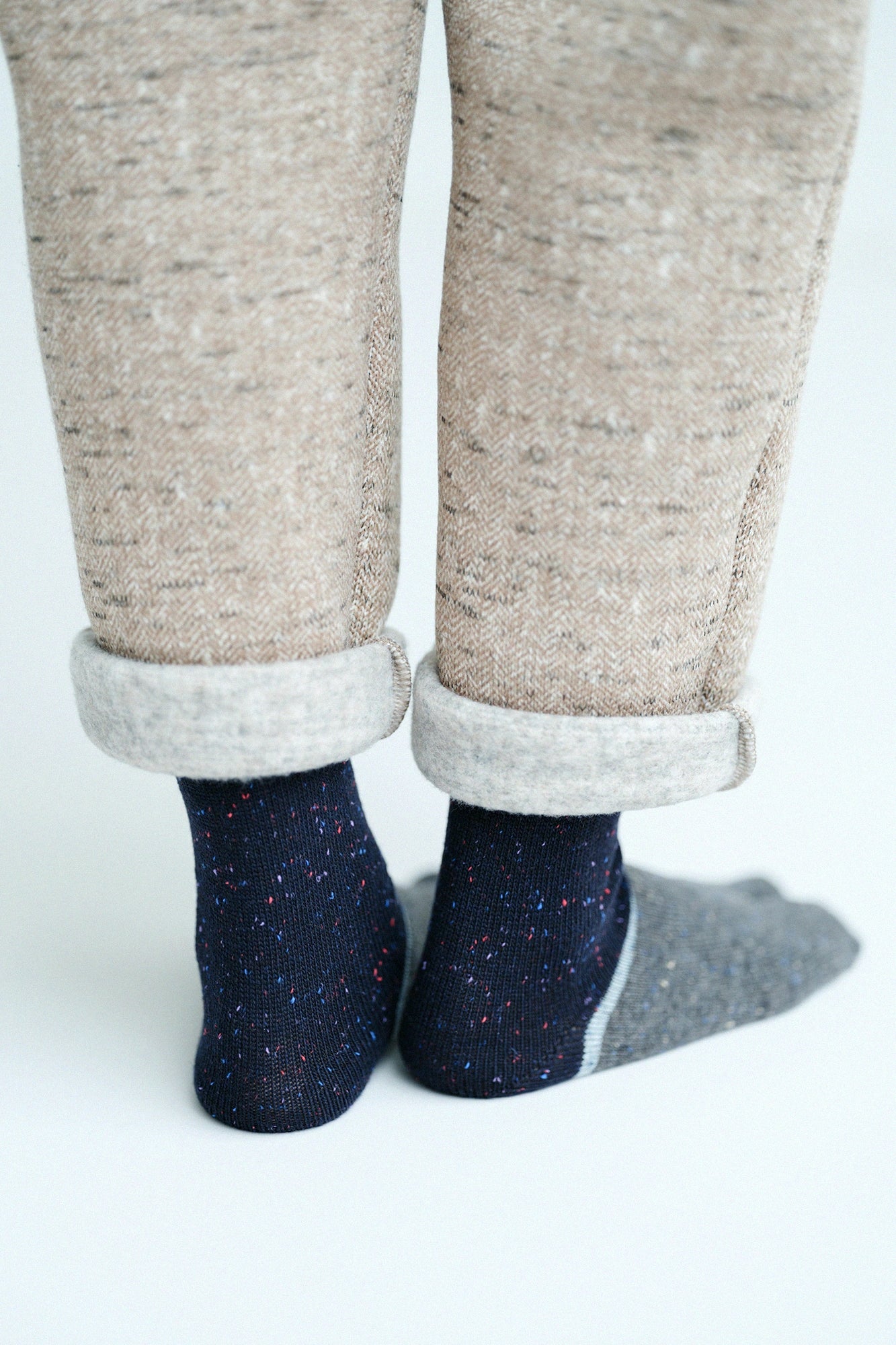 ウール足袋下（普通丈） 棟梁（とうりょう）／濃紺（のうこん）2【男・女性用】