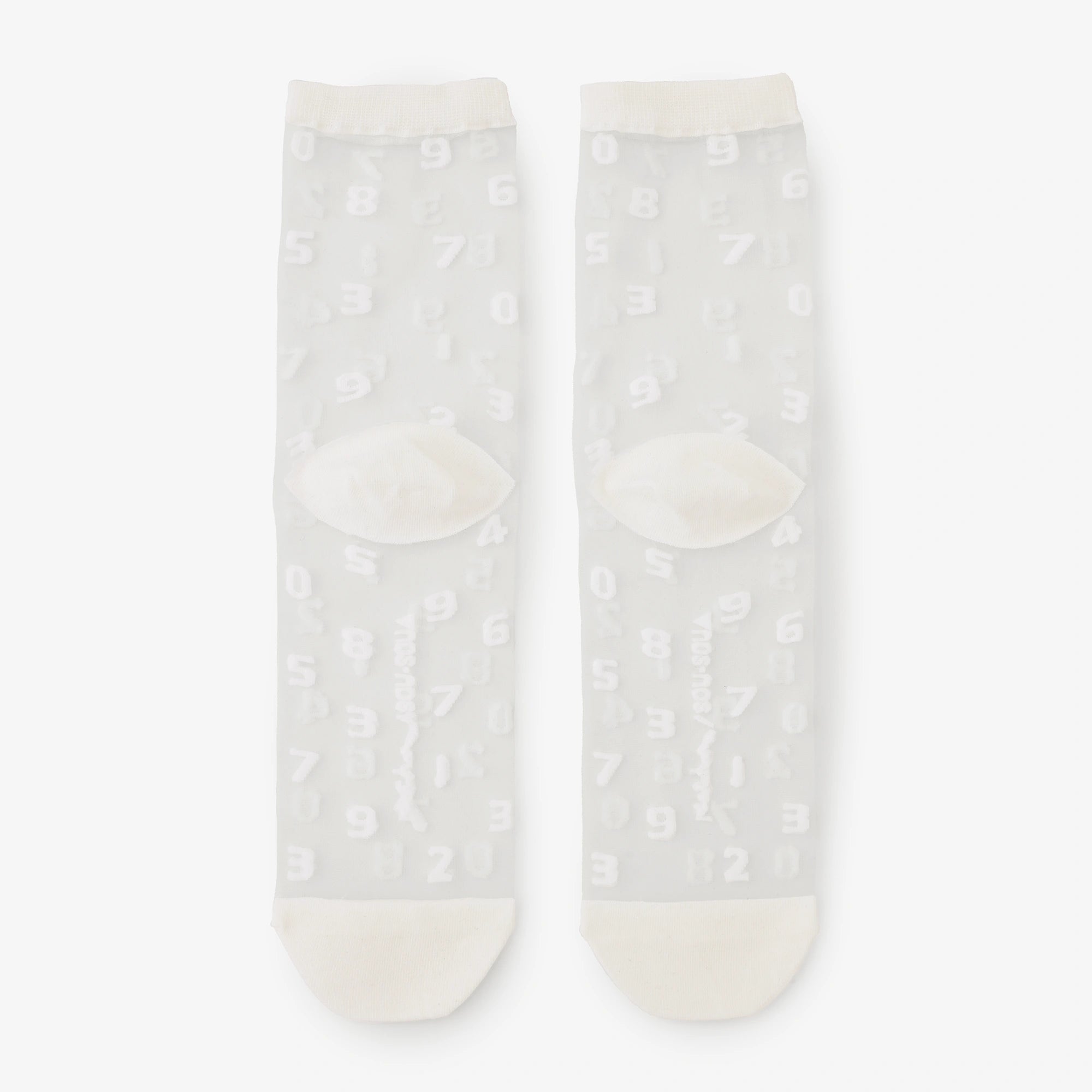 Chaussettes transparentes textile/SO-SU-U blanc