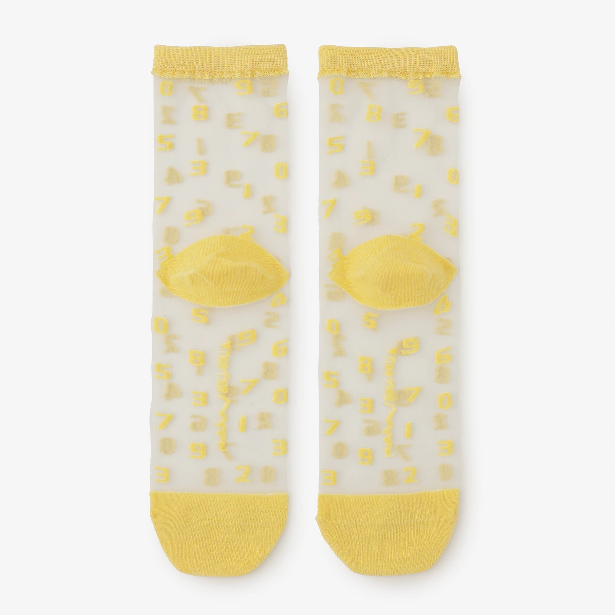 Chaussettes transparentes textiles/SO-SU-U crème citron