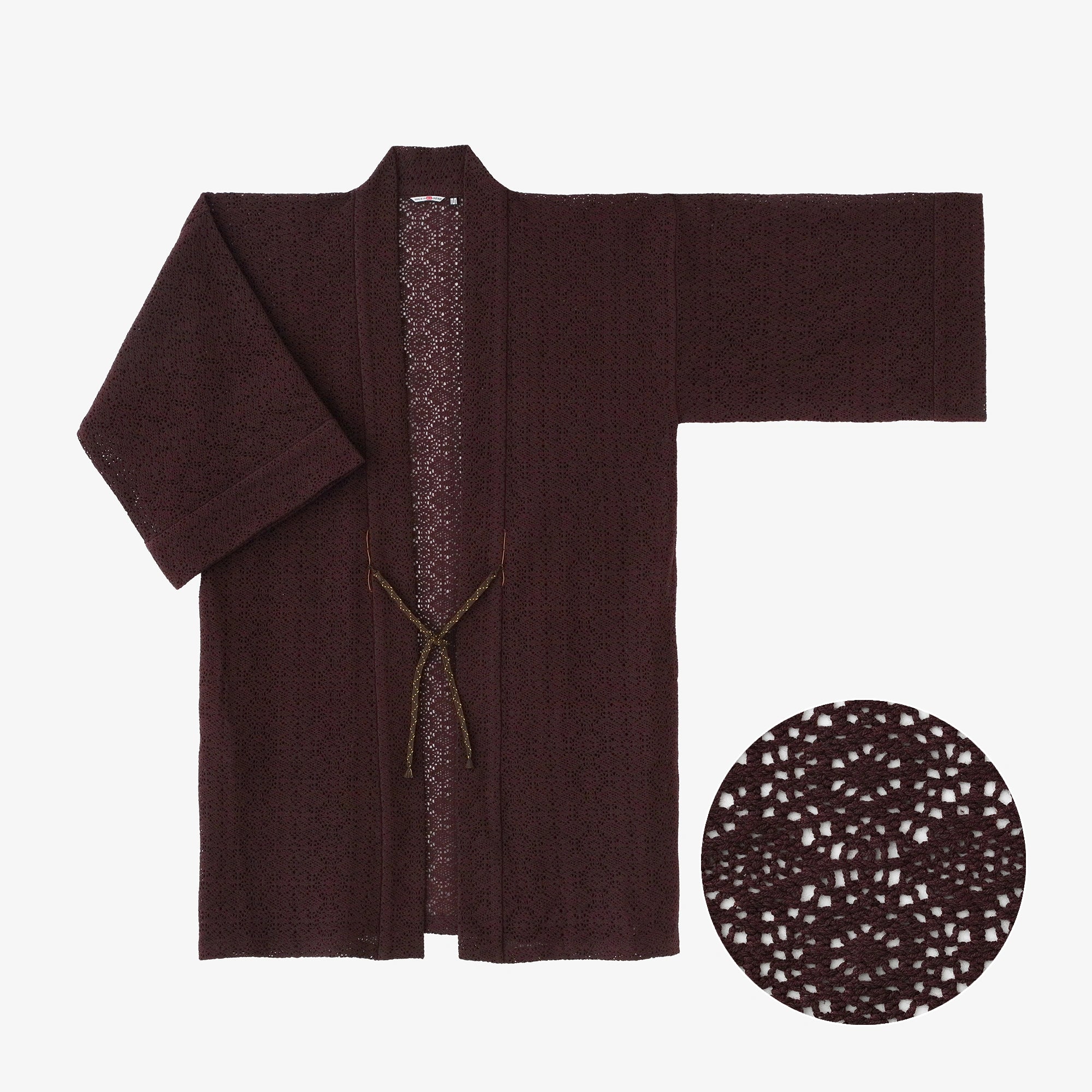 透かし幾何刺繡 袢纏（はんてん） 間（けん） 単（ひとえ）／憲法色（けんぽういろ）