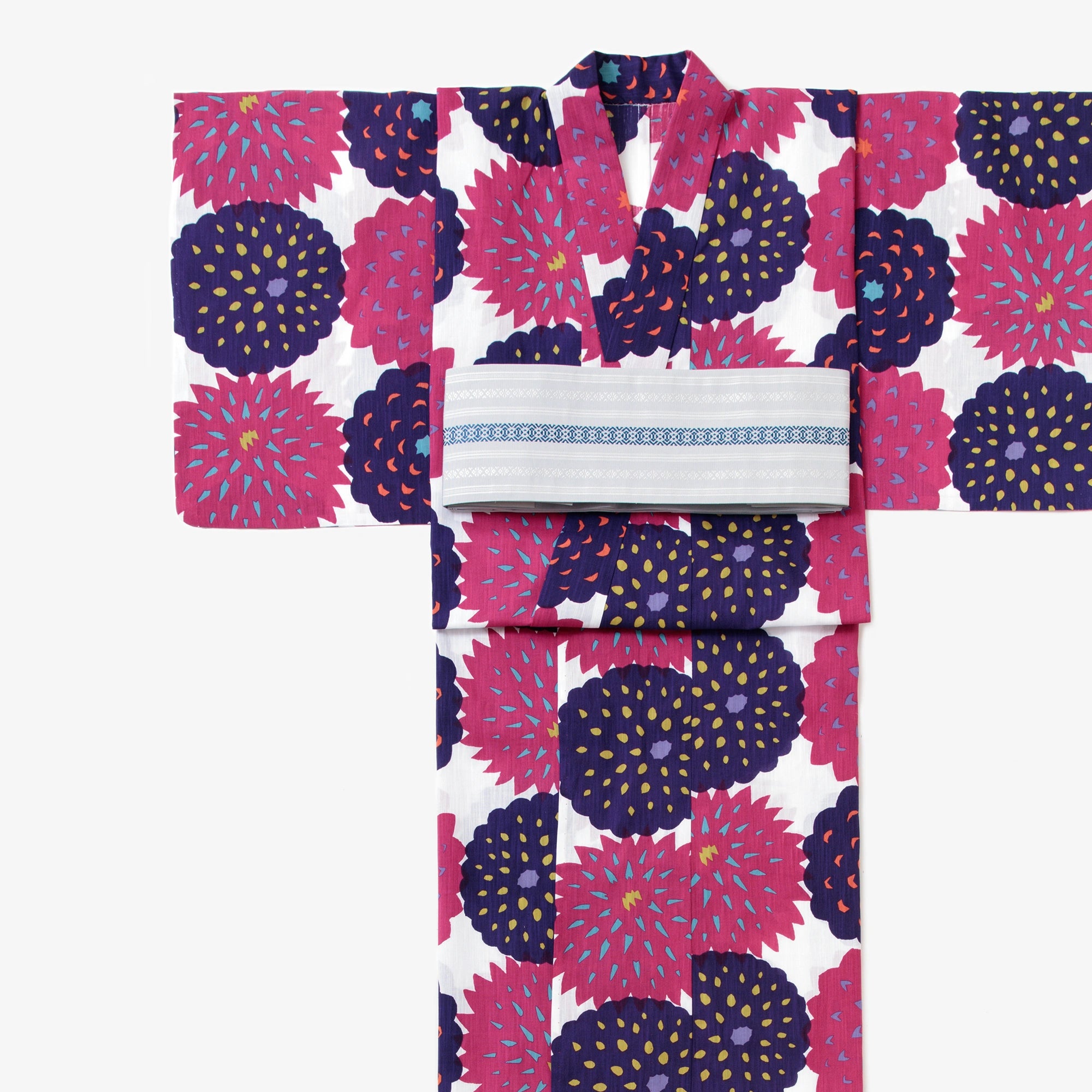 SOU・SOU×Kyoto Marubeni Yukata/Tenjiku-Pfingstrose (Tenjiku-Pfingstrose) Lila Blume (Shikombana)