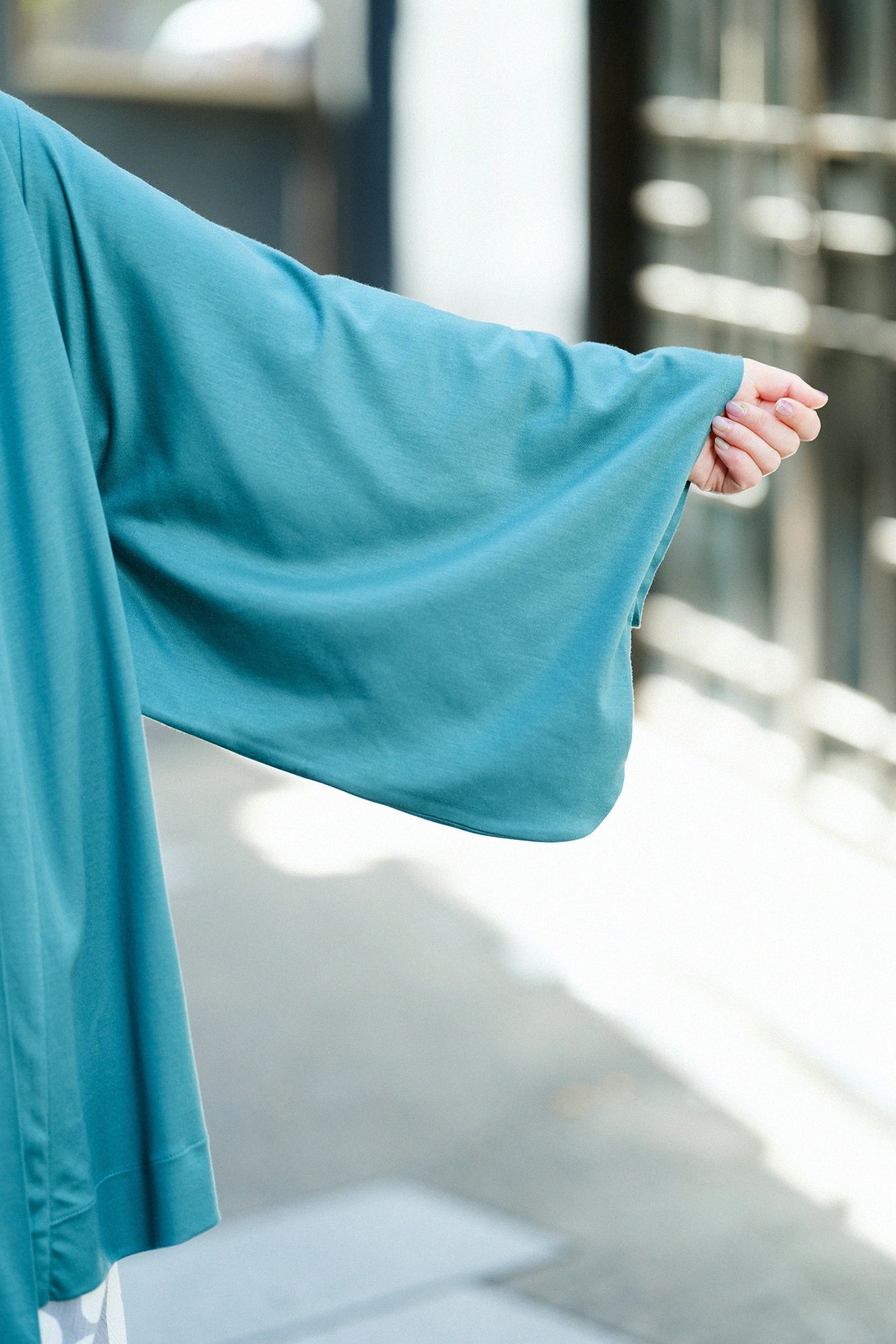 Interlock Knitting Kimono Sleeve Randa／Grayish Green