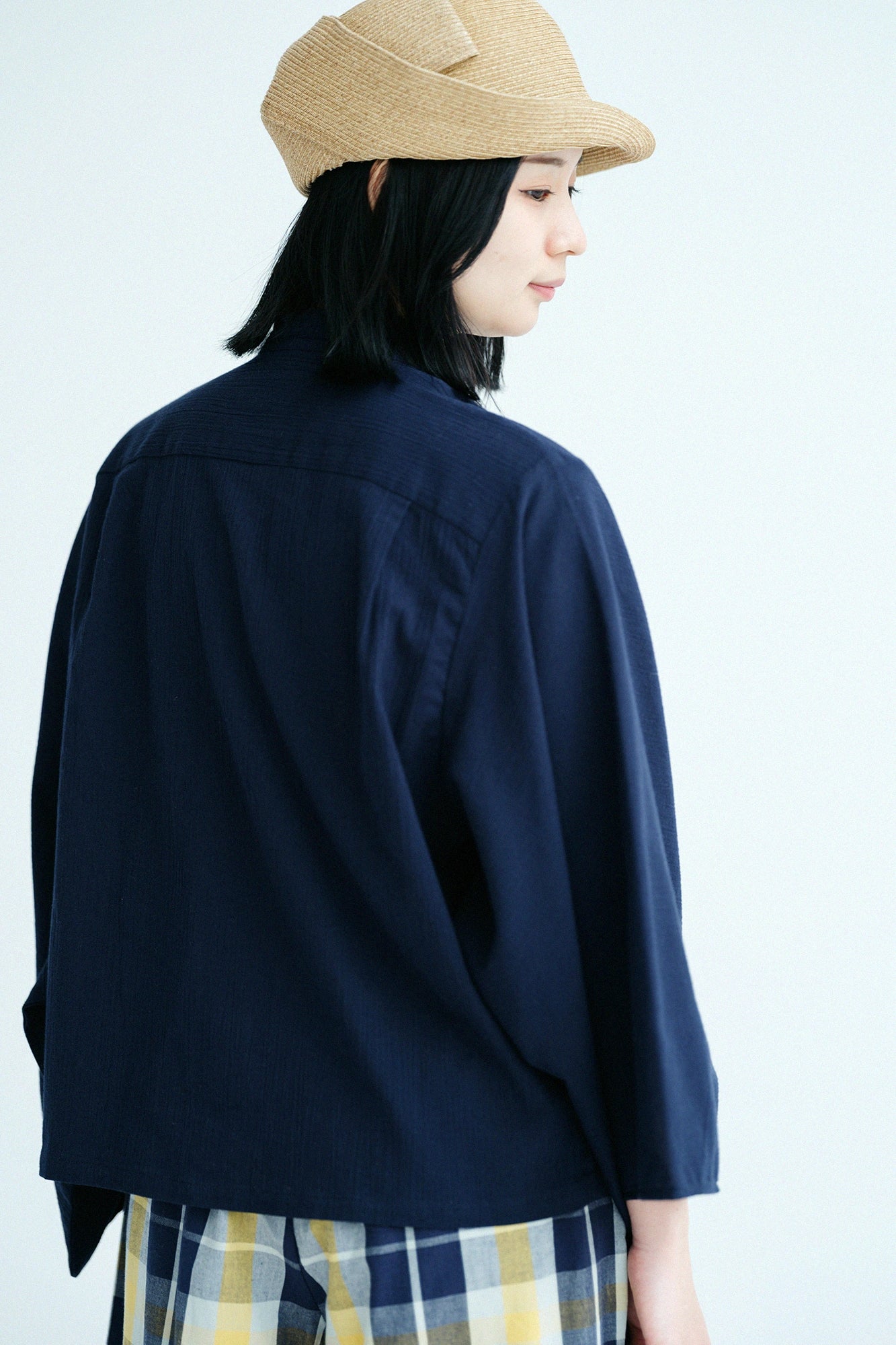 高島縮 20/20 草衣（そうい） 上（うえ）／留紺（とめこん）