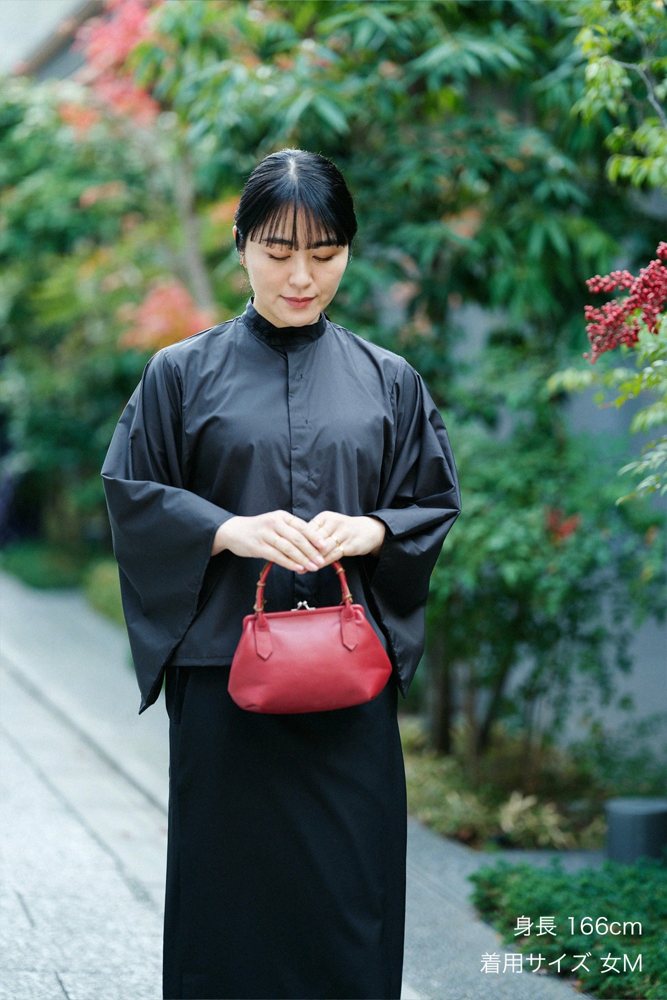 200双ブロード 円領（えんりょう）／濡羽色（ぬればいろ）