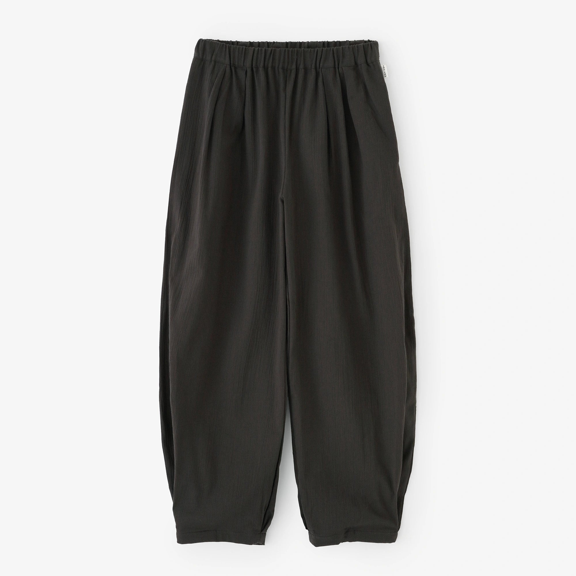 【Ships ard. 6/23】Chizimi Cotton 20/20 Nino-pleated Monpe Workers Pants Bud /Dark Grey 