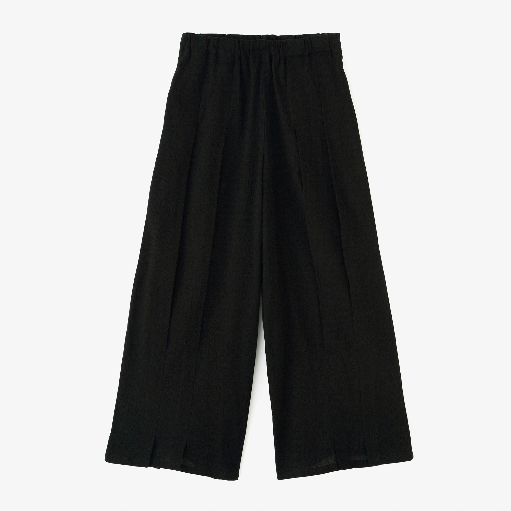 Chizimi Cotton 20/20 Hakama Pants／Black