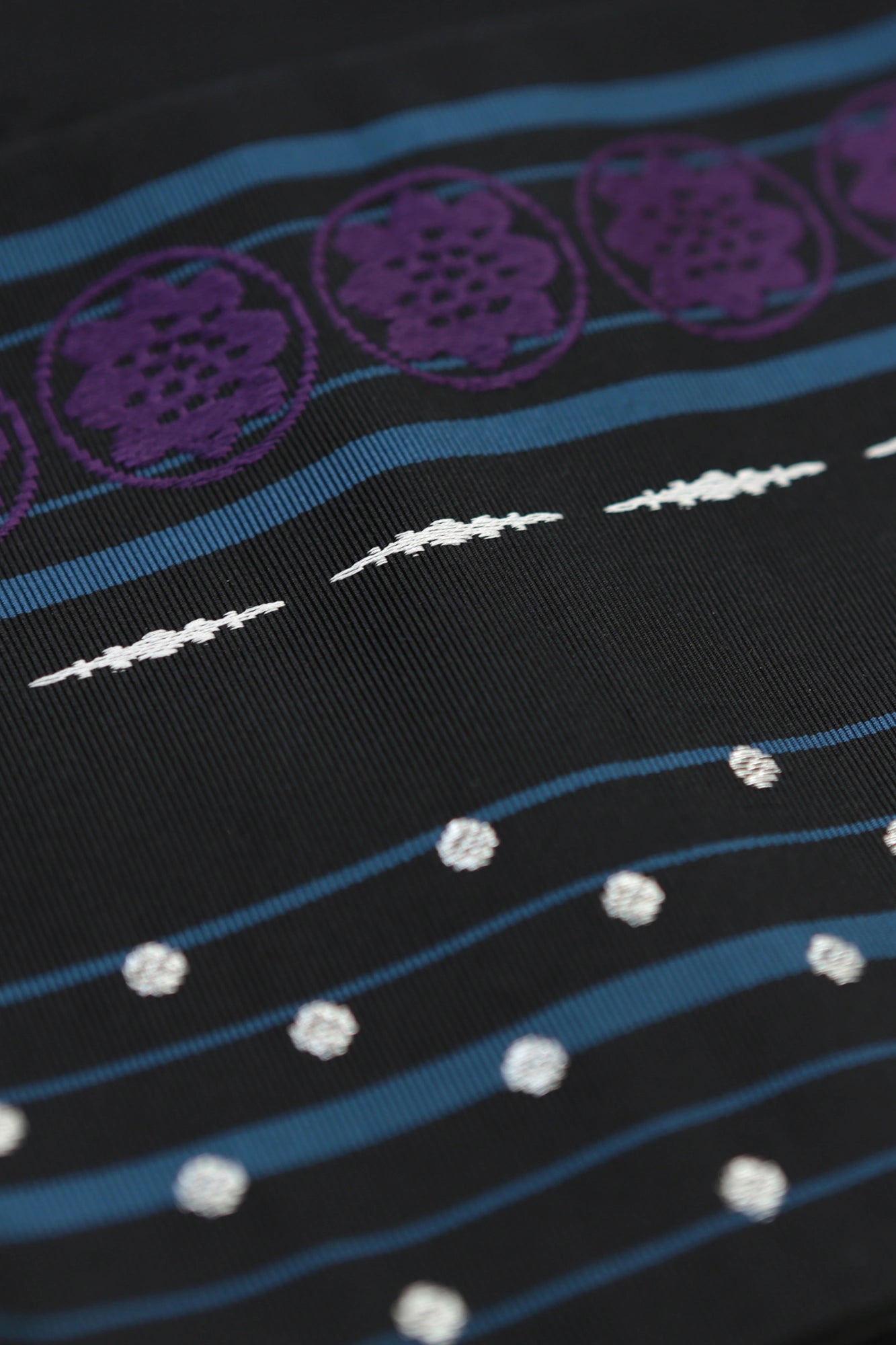 Hakata Half-width Obi Belt／Black