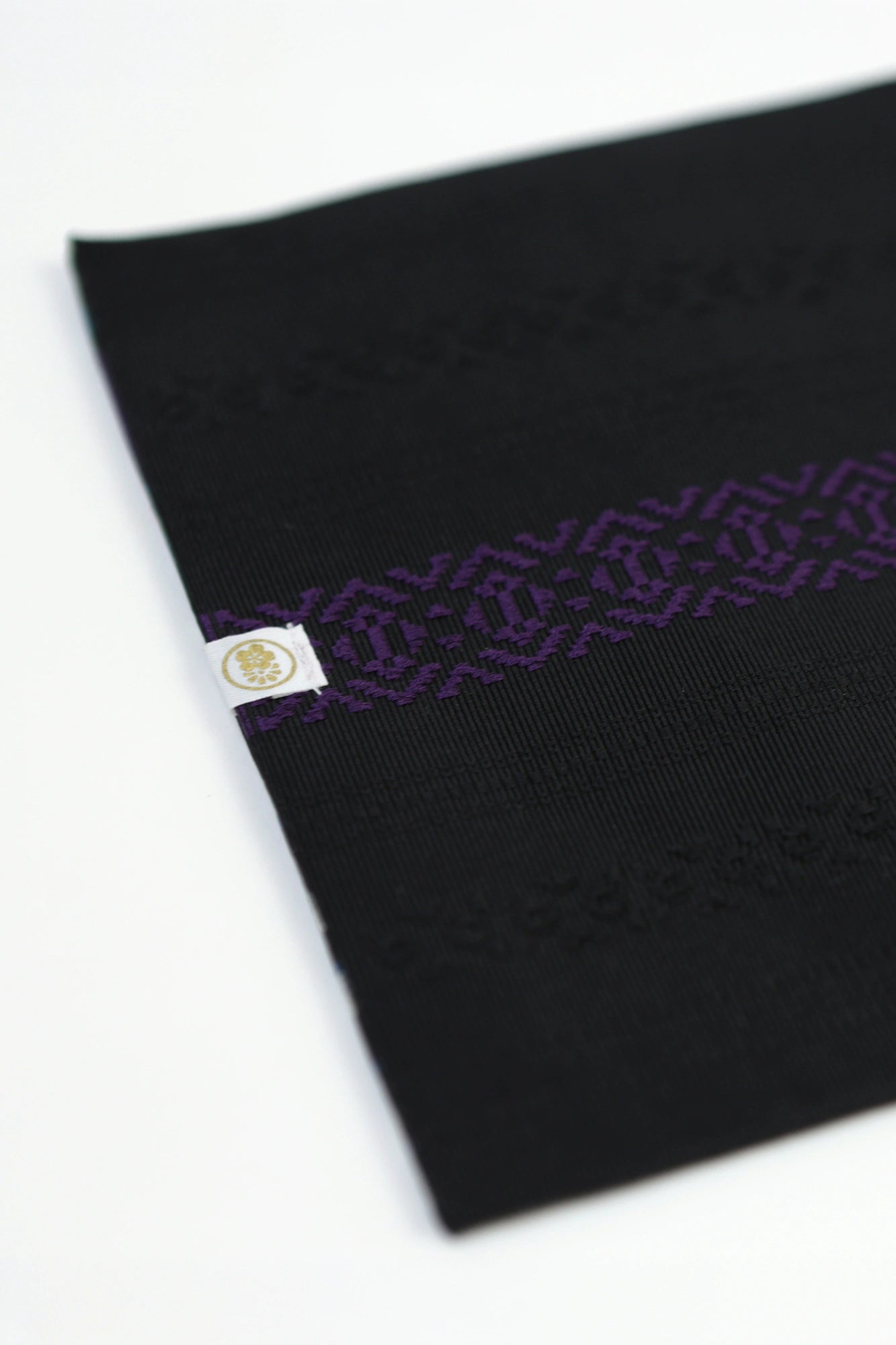 Hakata Half-width Obi Belt／Black