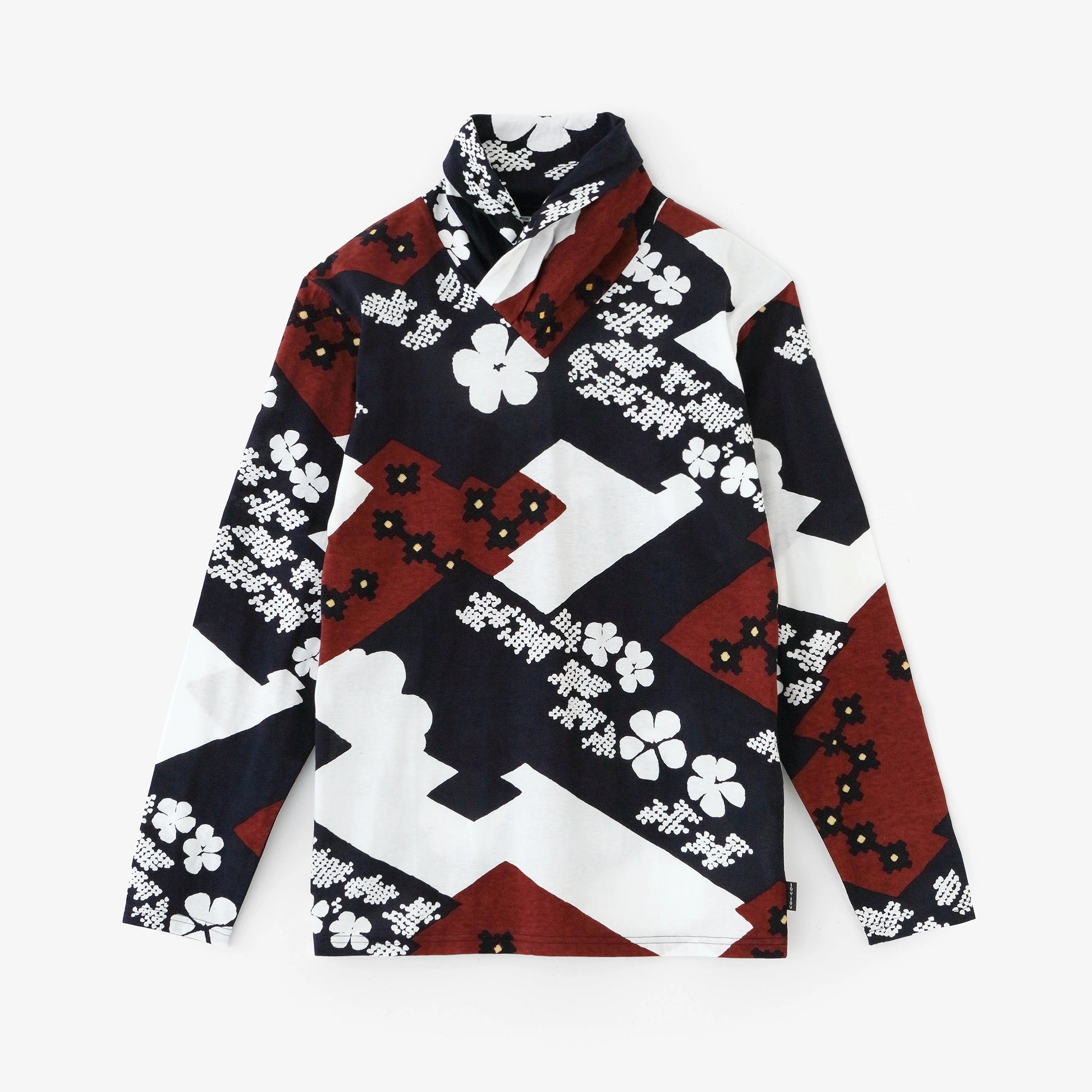 【Voraussichtlich Versand am 22. September】<br>Hanten-Japanisch-Jacke / Muster mit kleinen Blumenwolken und wechselnden Rautenmotive 