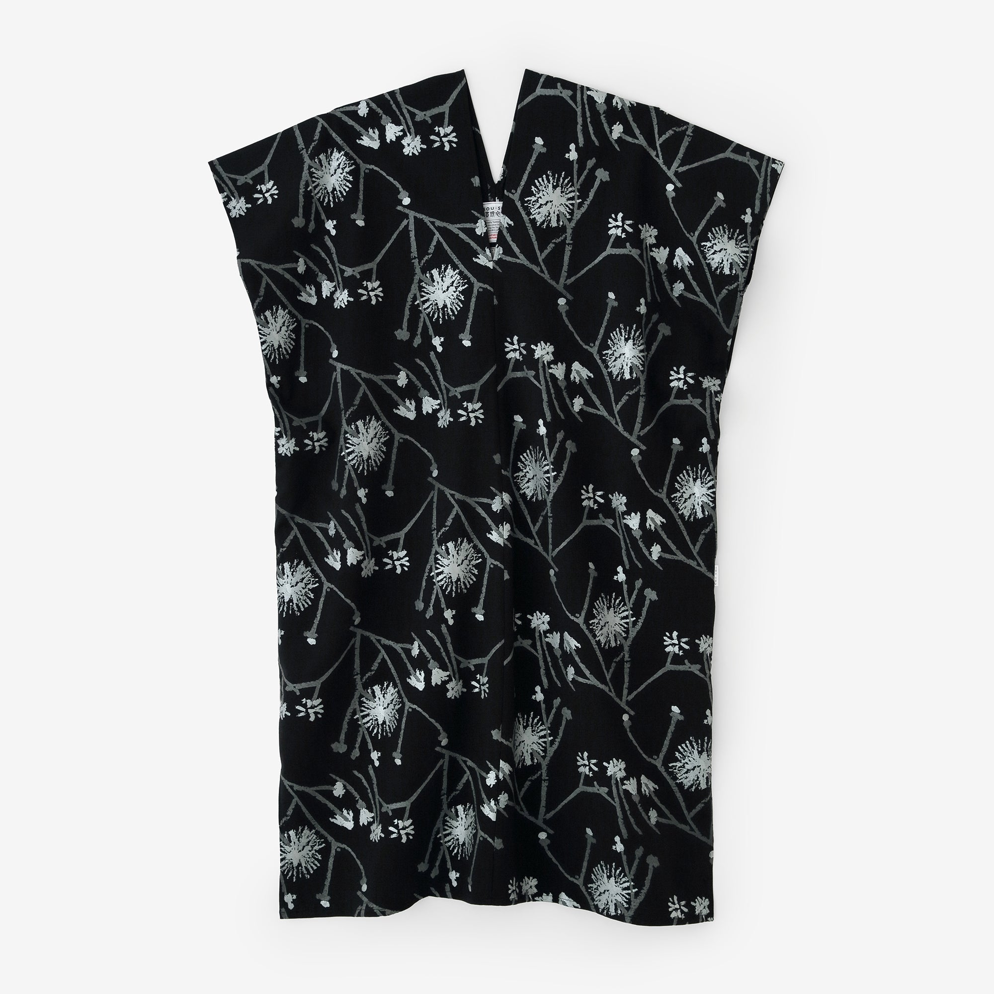 【net限定】両面編 長方形衣（ちょうほうけい） 二つ身（ふたつみ）／散歩道（さんぽみち） 黒紺（くろこん）