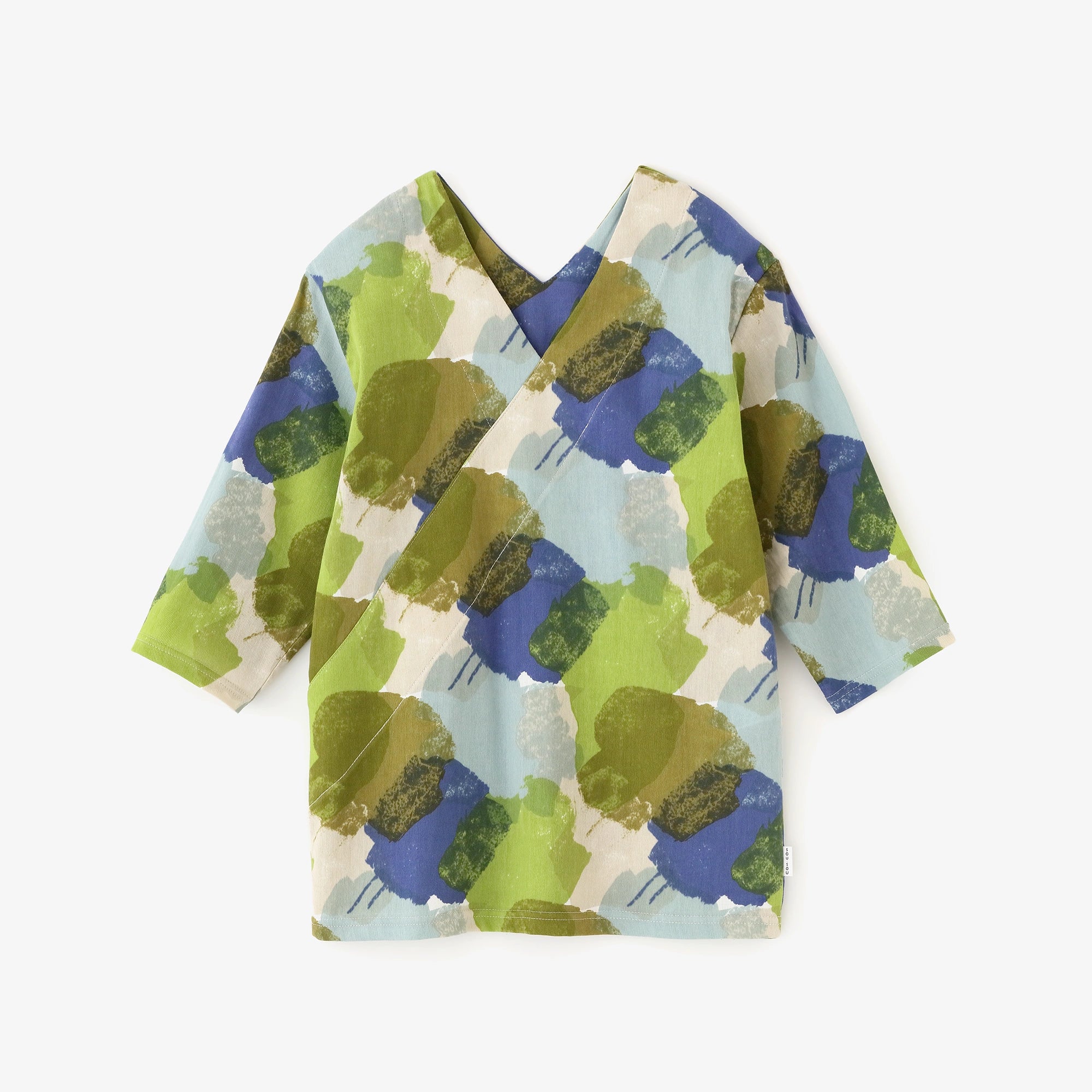 Juban en coton rayé de Takashima, taille 40/40, six shaku / sensu (ōgi) 