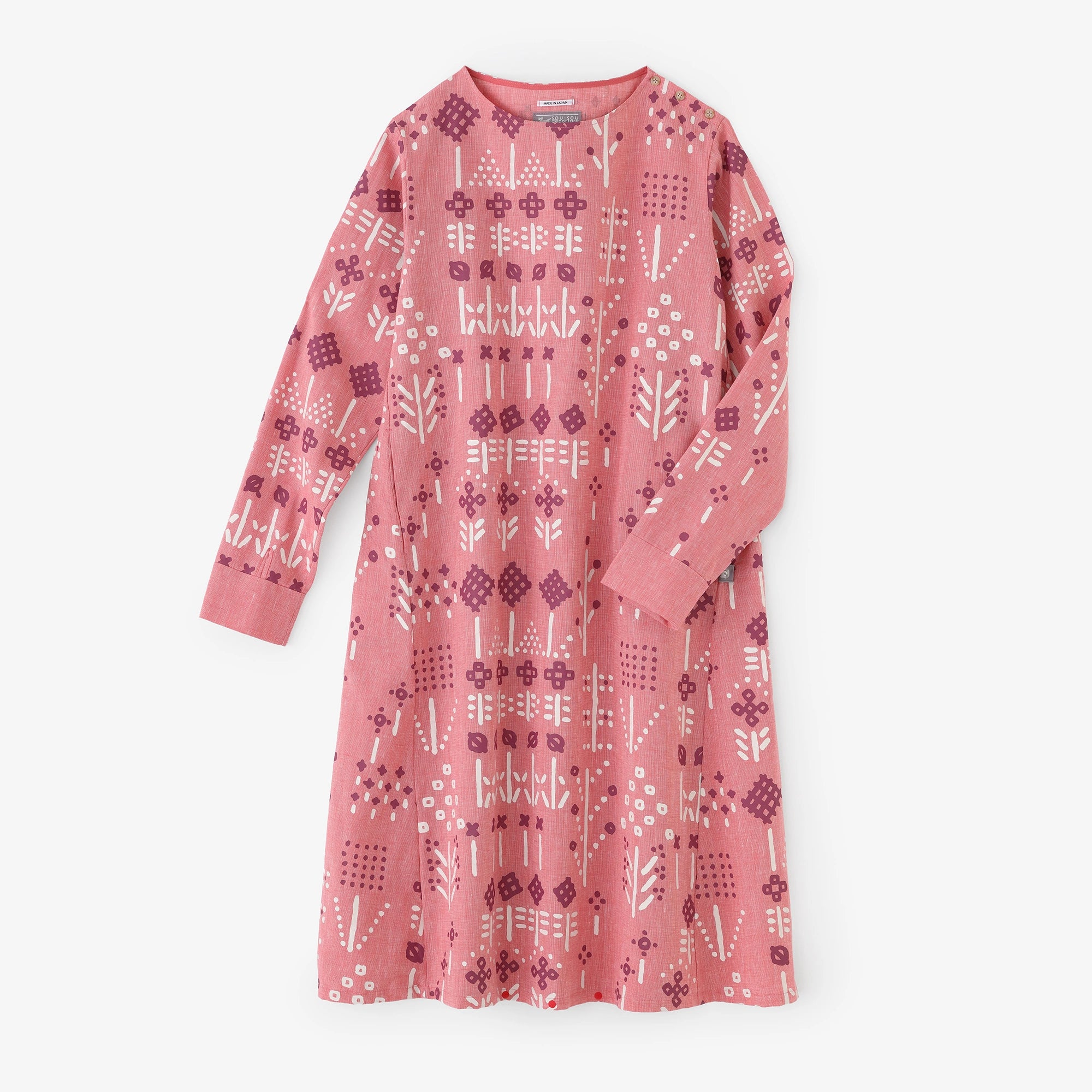 Robe BIKE en lin coton/Soso rose saumon