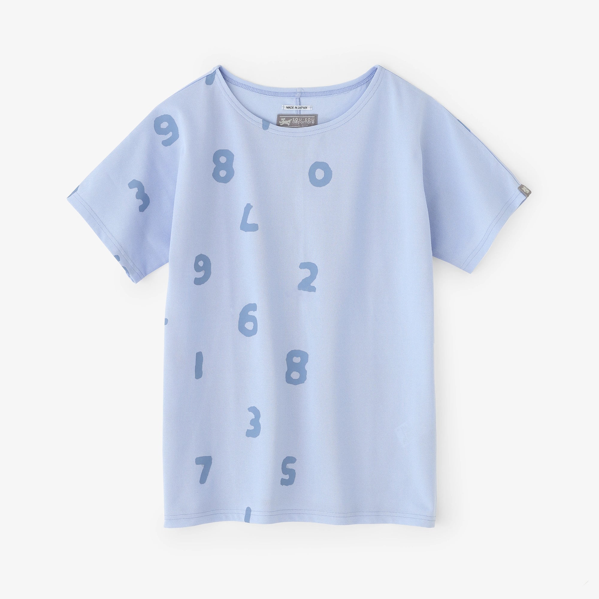 C/CM(R) カノコニット 型ぬきTシャツ／SO-SU-U 上下（しょうか）と余白（よはく） スカイブルー