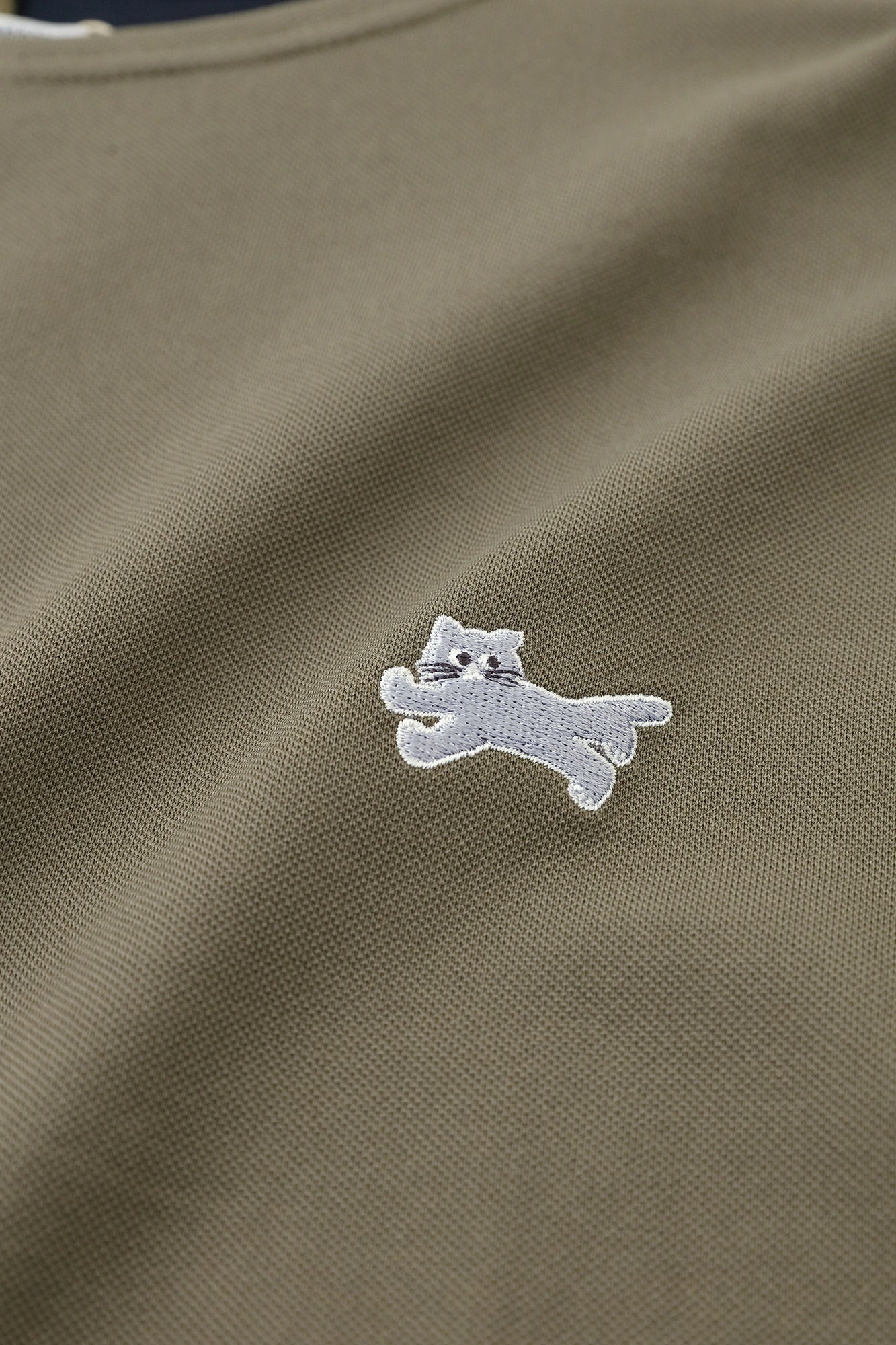 T-shirt découpé à la main C/CM(R) Kanoko Seed Stitch / Ambre brut×Marine